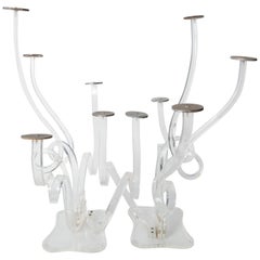 Pair of Lucite Hat Stands, 1960s
