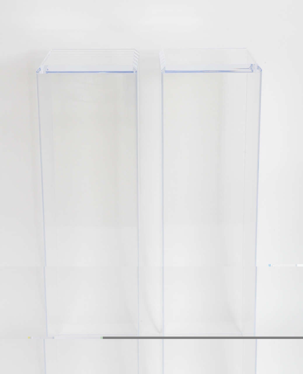 Modern Pair of Lucite Pedestals by Iconic Snob Galeries