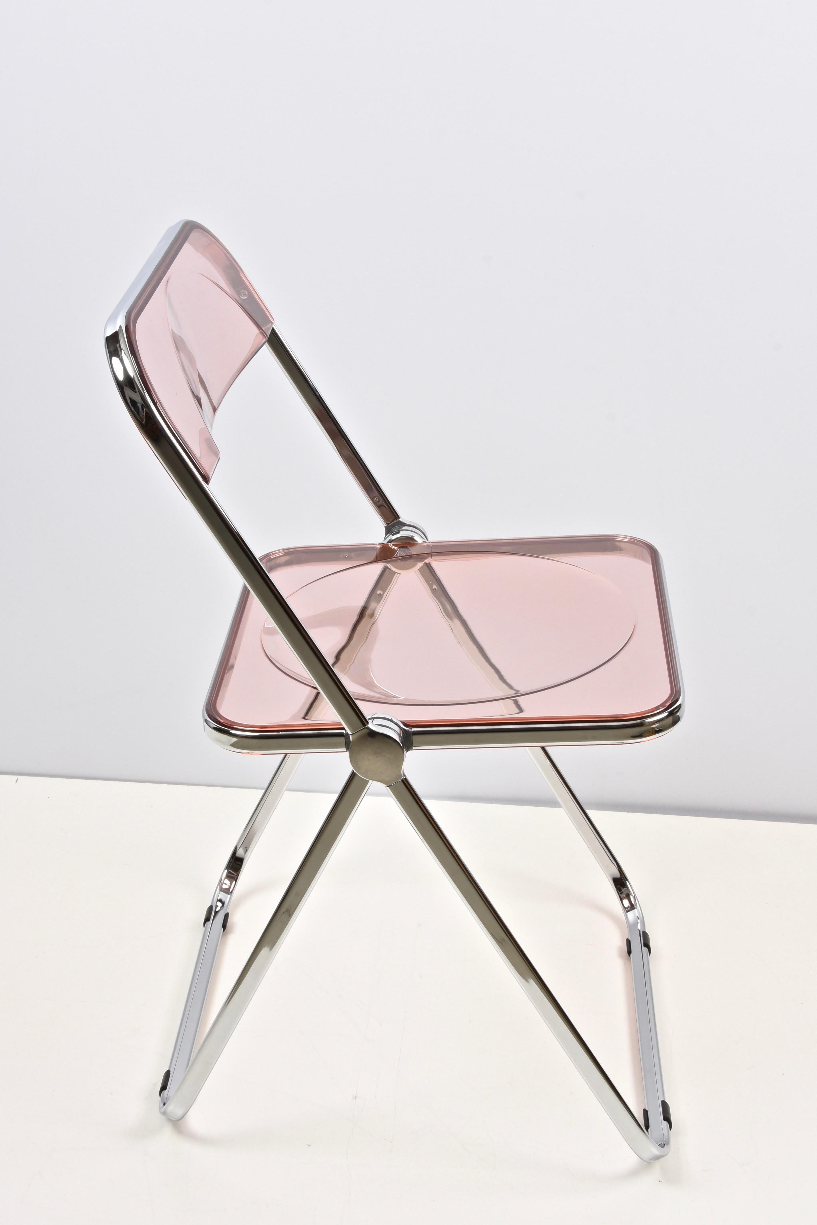 Pair of Lucite Pink Folding 