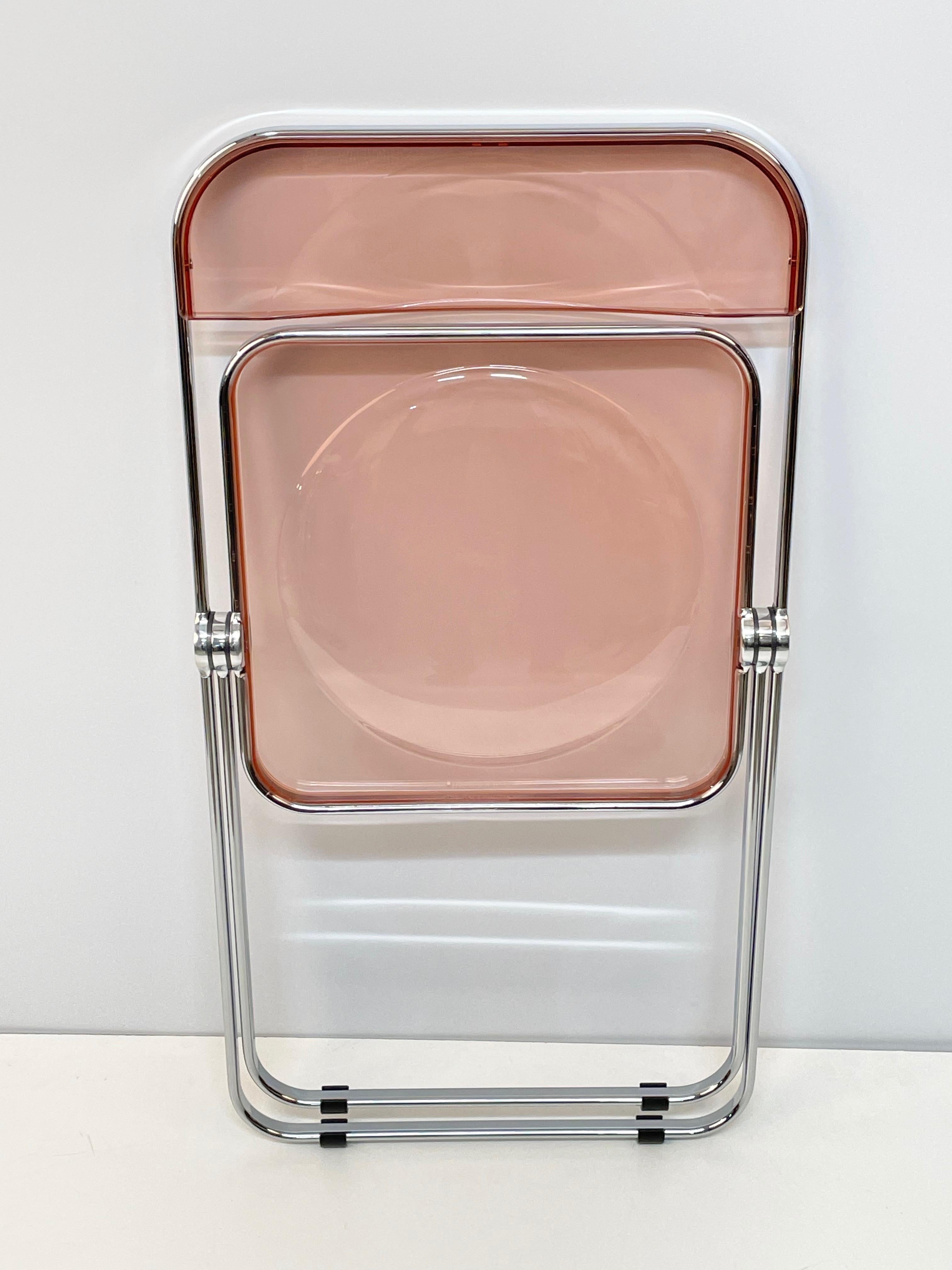 Pair of Lucite Pink Folding 