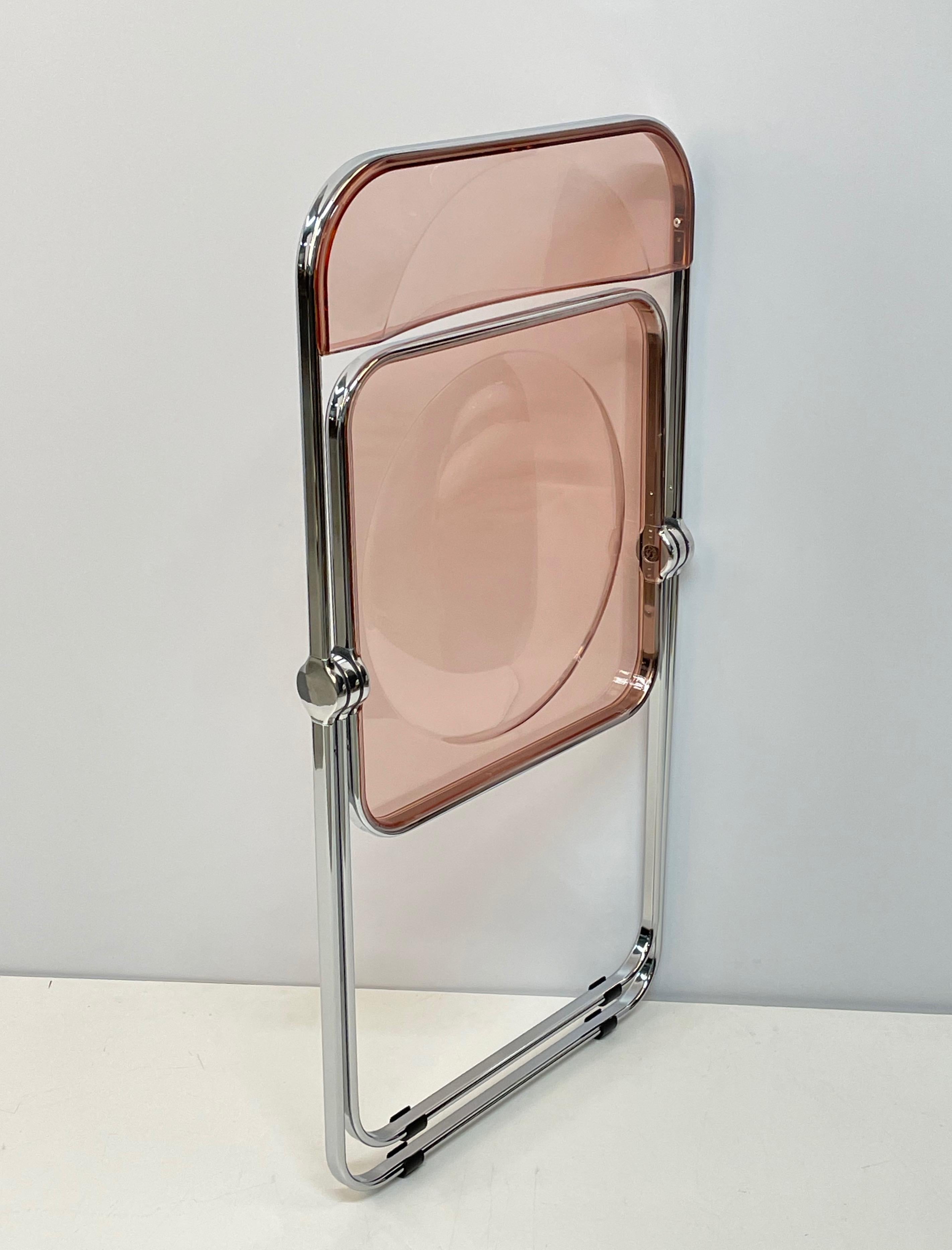 Pair of Lucite Pink Folding 