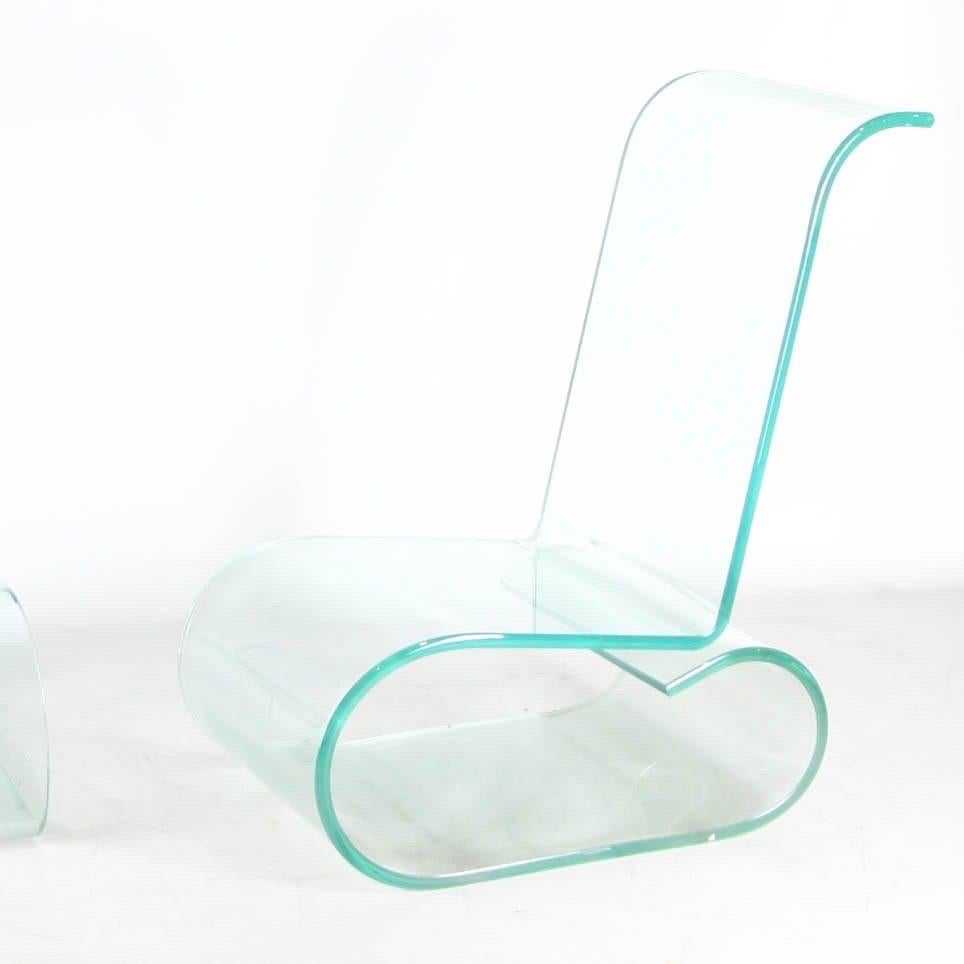Paire de chaises d'appoint lucite Bon état - En vente à Isle Sur Sorgue, FR