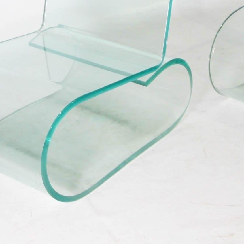 Paire de chaises d'appoint lucite en vente 1