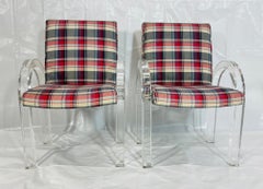 Paire de fauteuils en Lucite "Waterfall" de Charles Hollis Jones, signée 1972