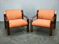 Pair of Ludvík Volák Armchairs for Dřevopodnik Holešov, 1970s