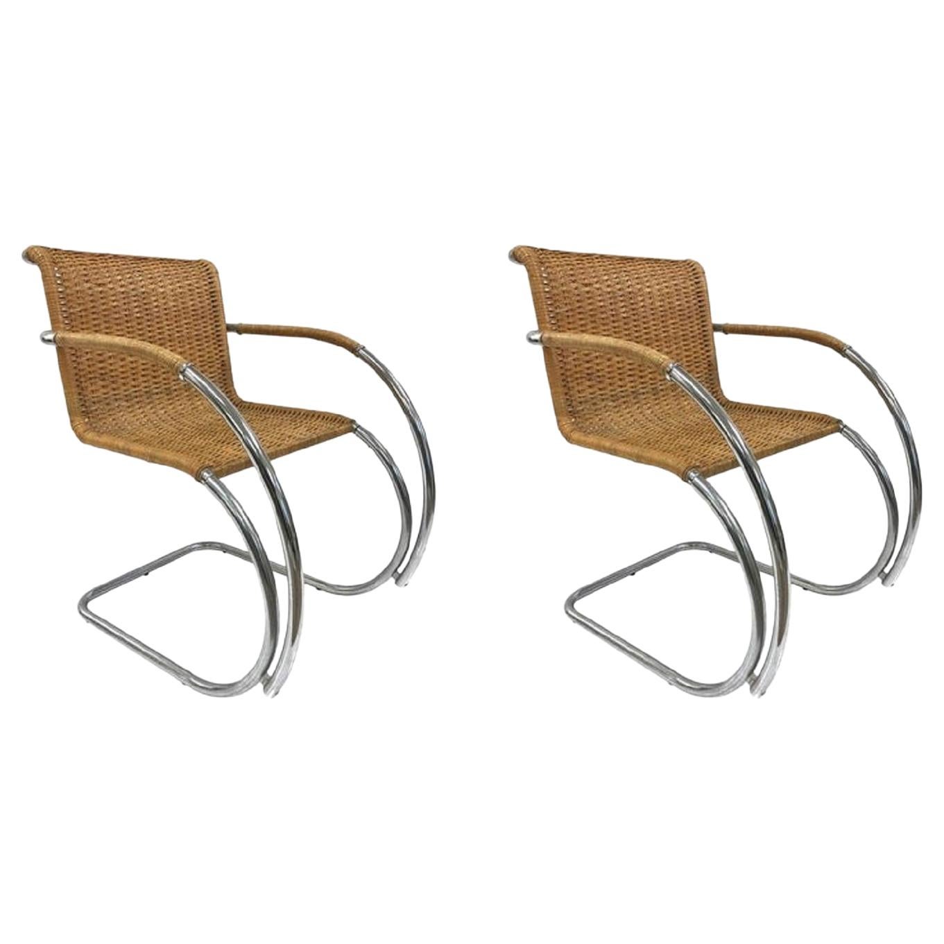 Pair of Ludwig Mies van der Rohe MR20 Chairs