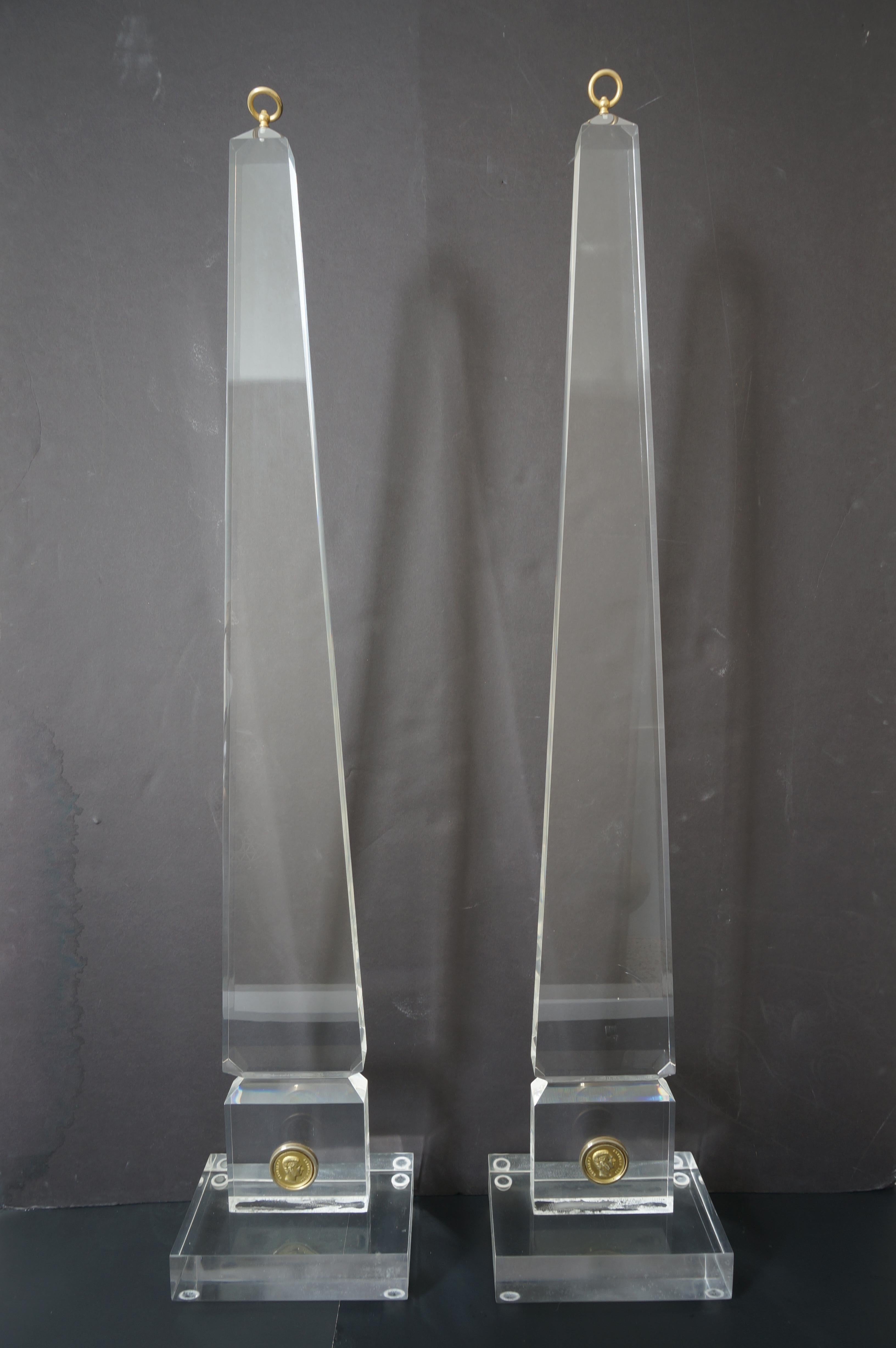 Pair of Luicte Obelisks Style of Maison Jansen For Sale 6
