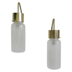 Pair of Luigi Caccia Dominioni Azzucena LP10 Wall Lamps Sconces Brass, 1958