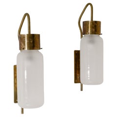 Pair of Luigi Caccia Dominioni "LP10" Brass Wall Sconces for Azucena, 1950s