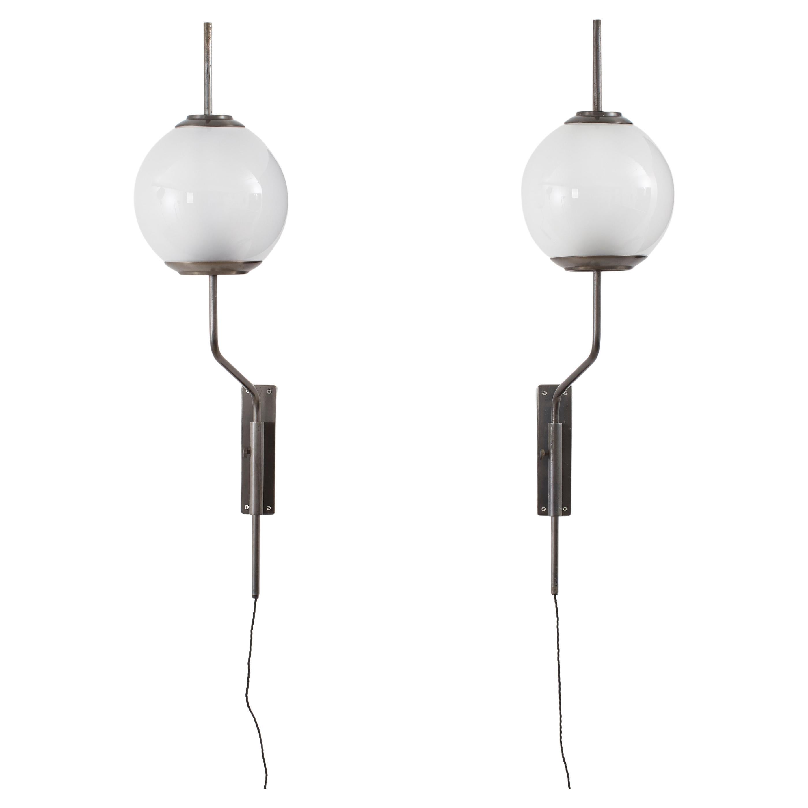 Pair of Luigi Caccia Dominioni LP11 Pallone wall lights for Azucena - Italy 1958 For Sale
