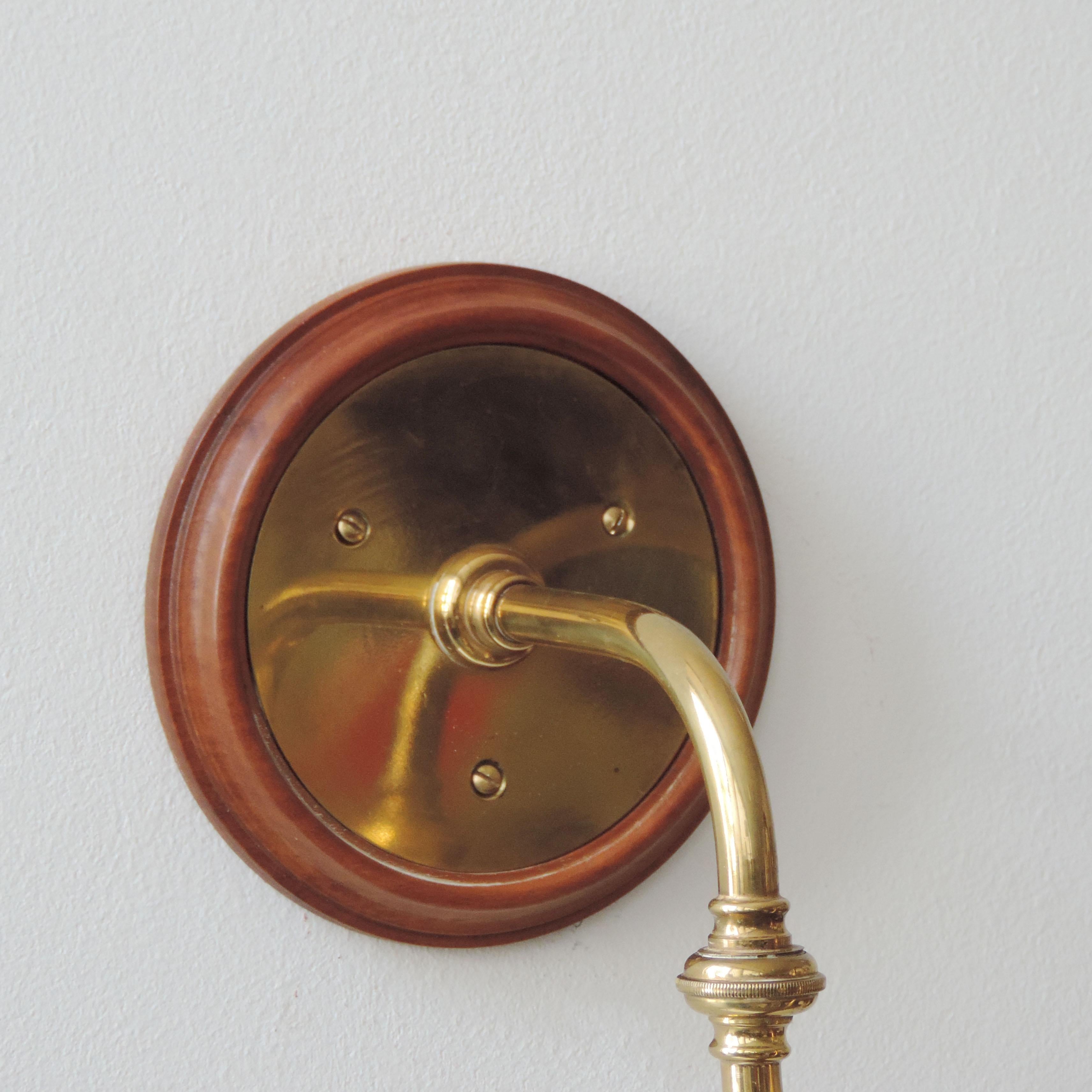 Mid-Century Modern Pair of Luigi Caccia Dominioni LP15 'Tromba' Brass Wall Lamps for Azucena