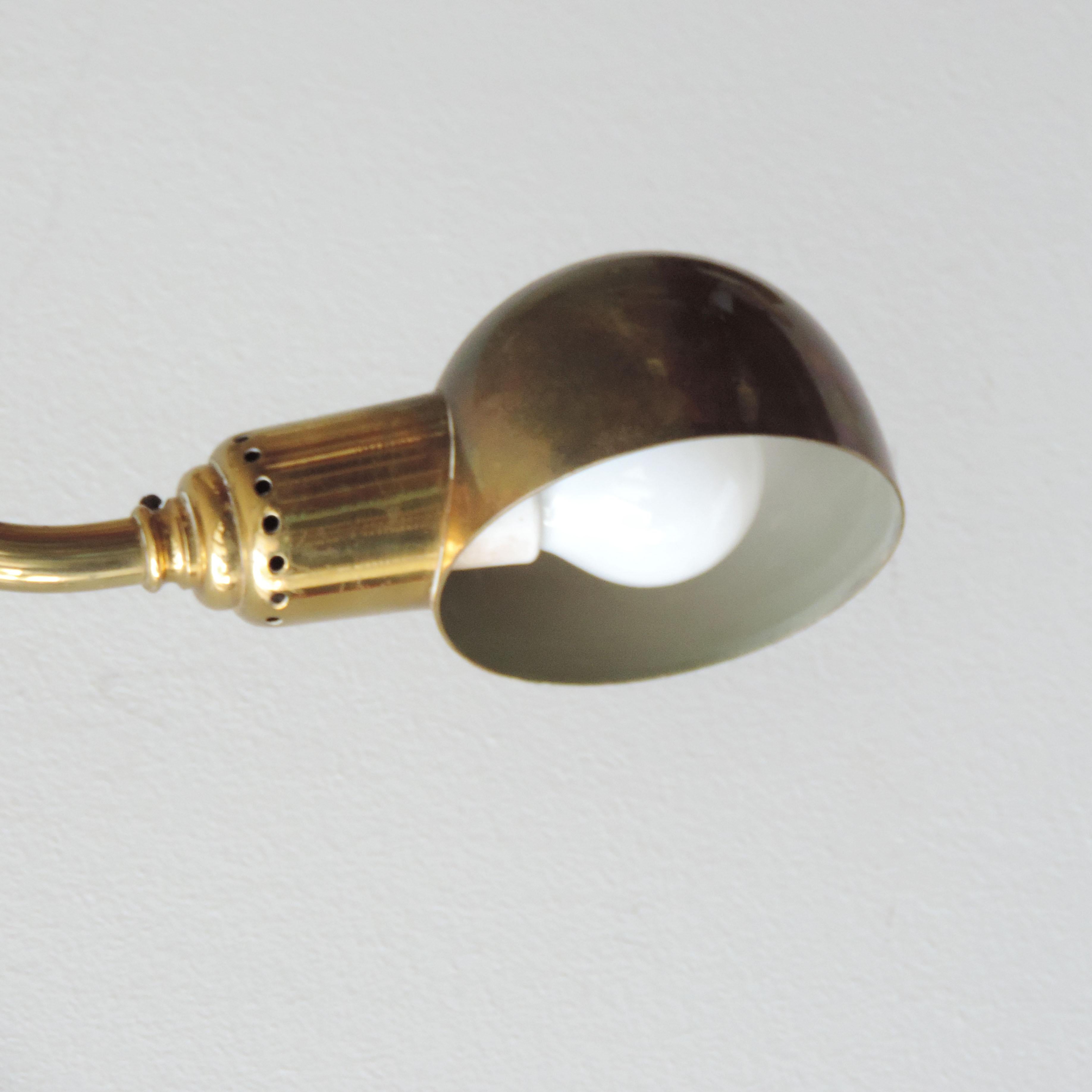 Pair of Luigi Caccia Dominioni LP15 'Tromba' Brass Wall Lamps for Azucena 1