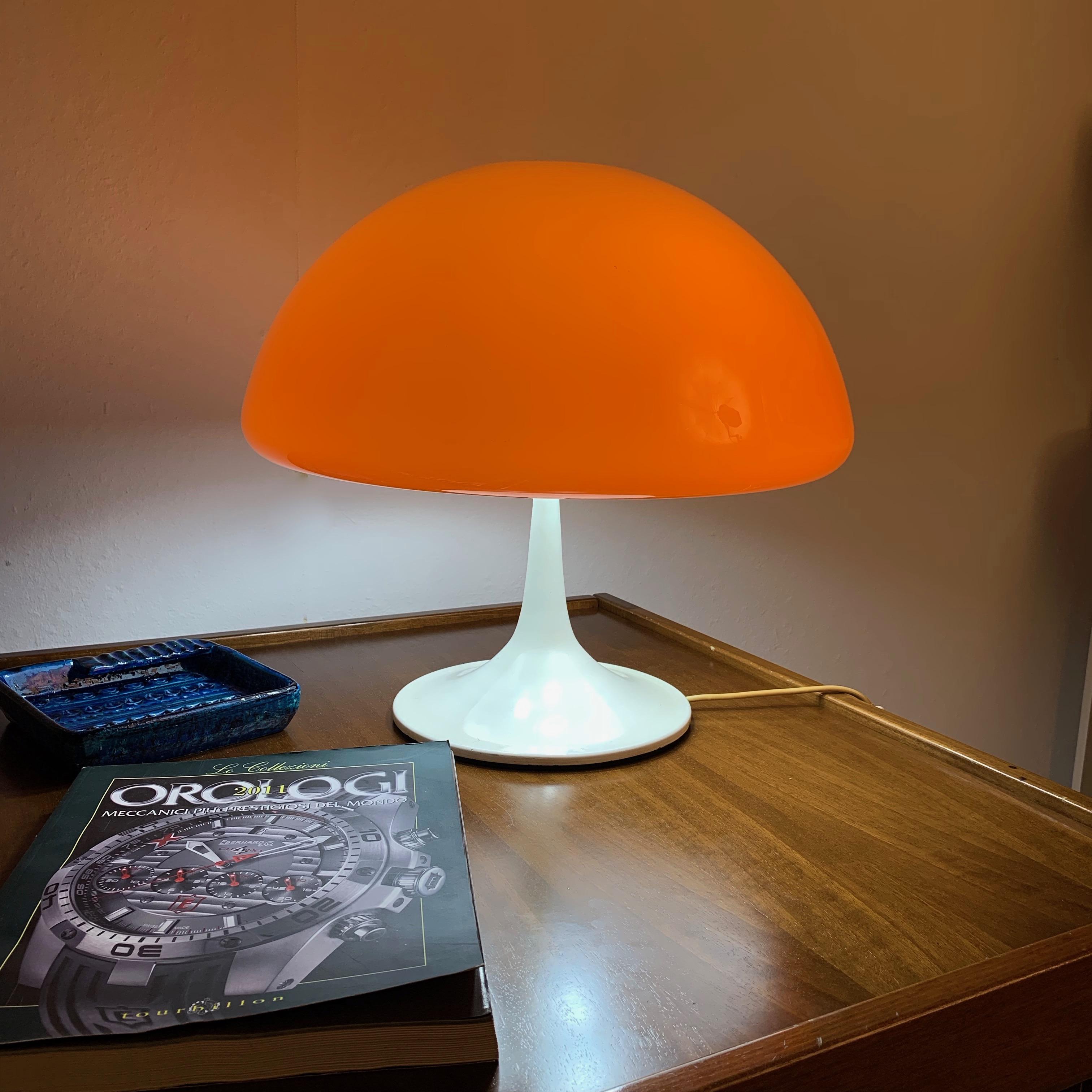 Pair of Luigi Massoni Toledo Italian Mushroom Table Lamp, Harvey Guzzini, 1960s 5