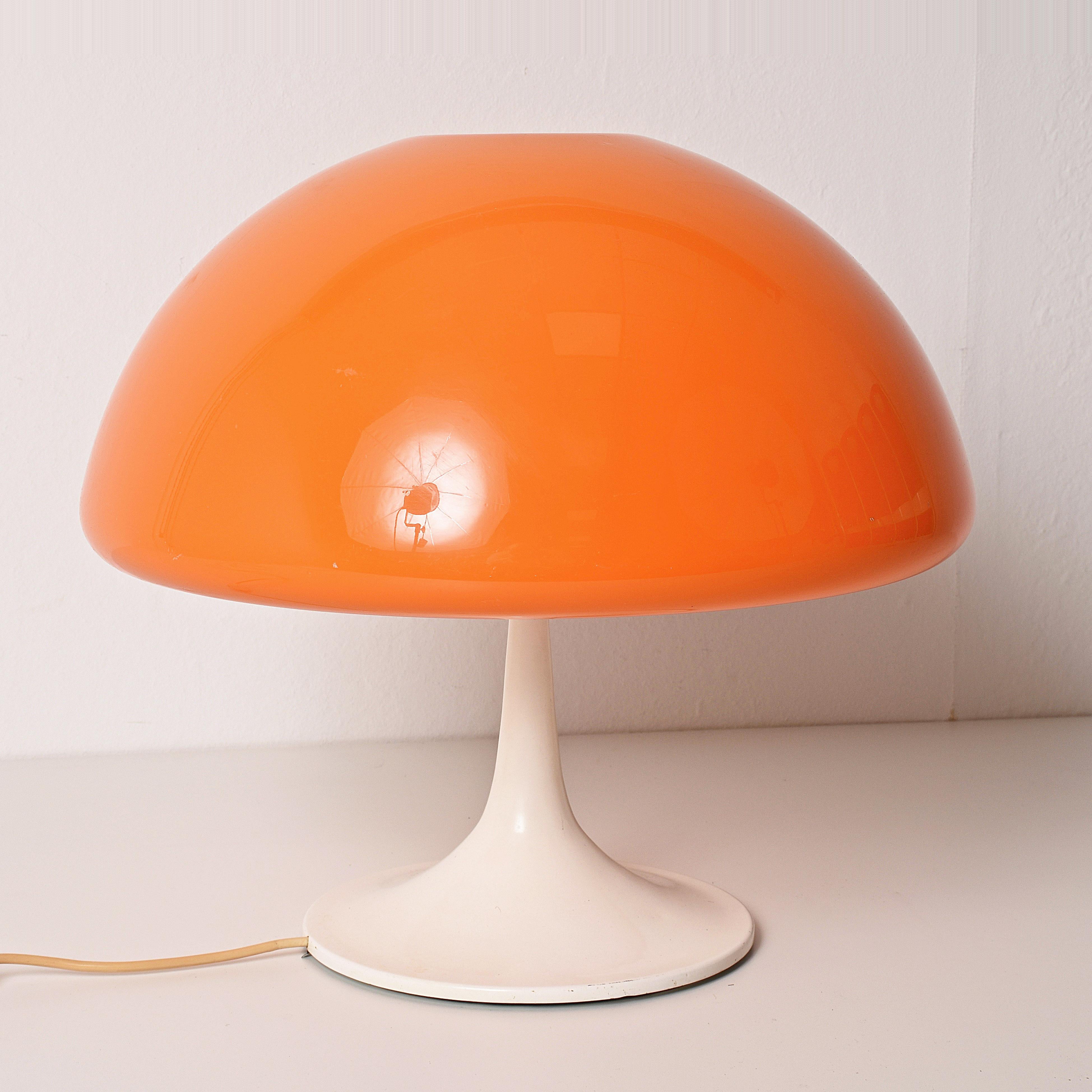 Metal Pair of Luigi Massoni Toledo Italian Mushroom Table Lamp, Harvey Guzzini, 1960s