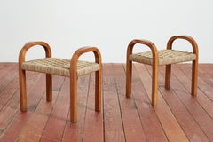 Pair of Luigi Ricci Bentwood Stools