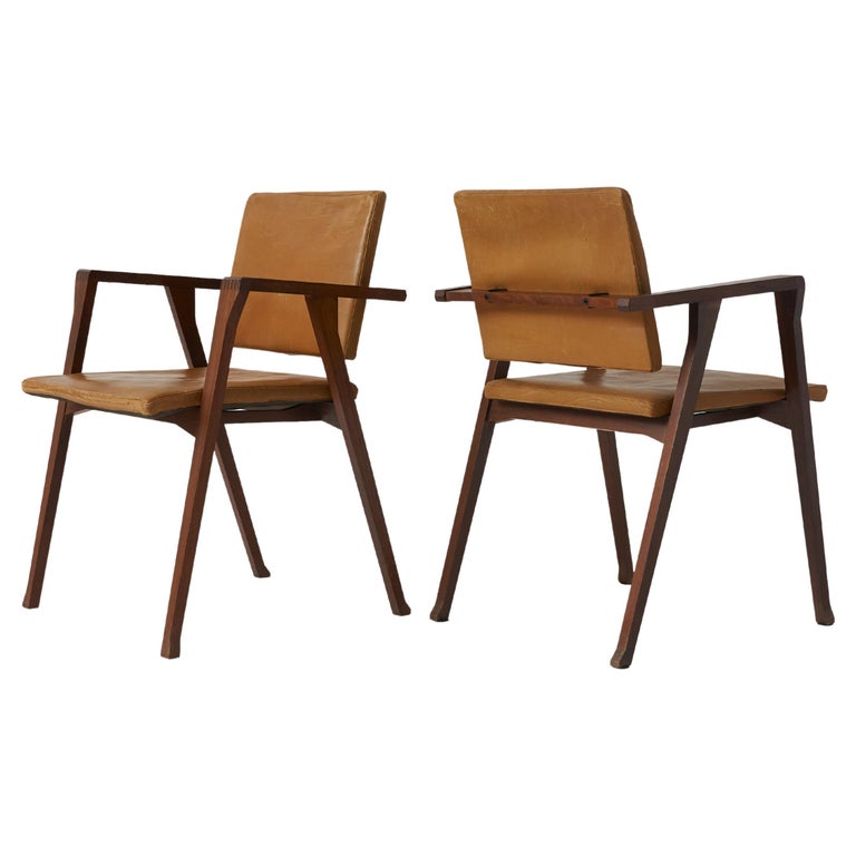 Pair of Luisa Chairs by Franco Albini For Sale
