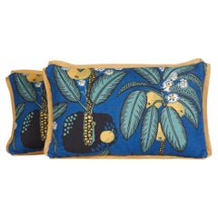 Pair of Lumbar Josef Frank Cushions in the Notturno Pattern