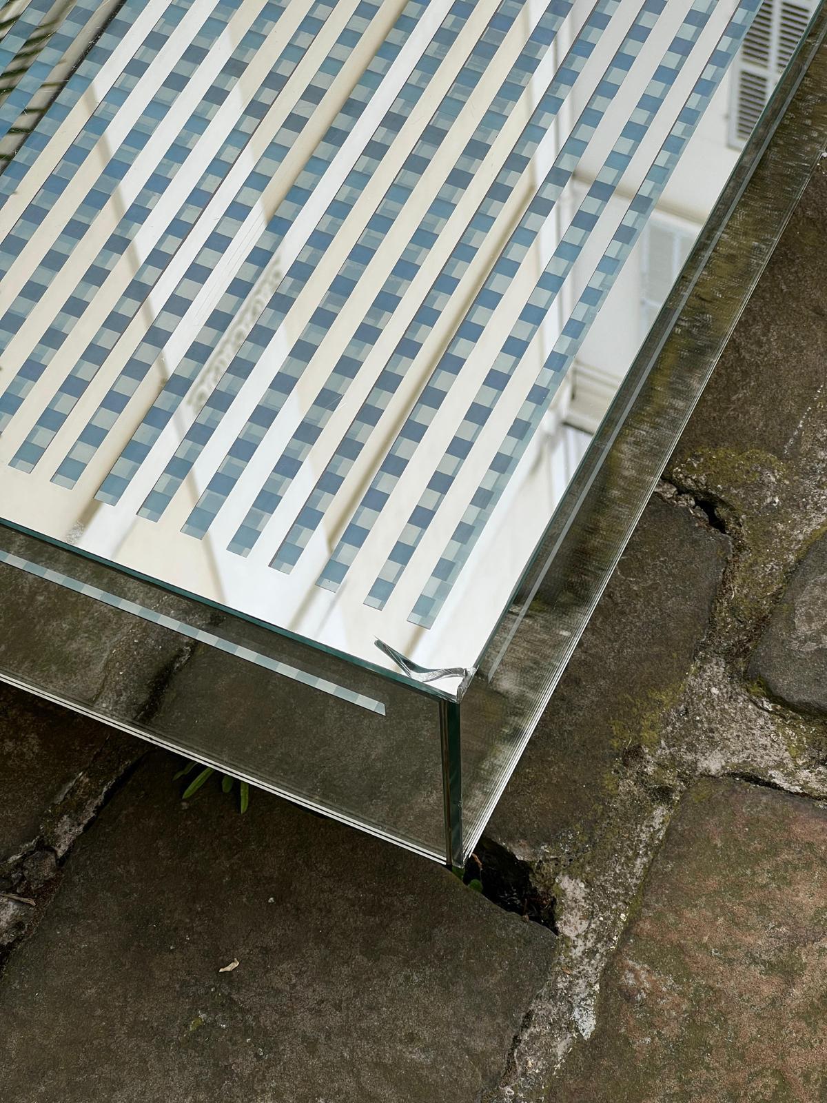 Pair of luminous coffee tables - 70s attributed to Françoise Gilot France 10