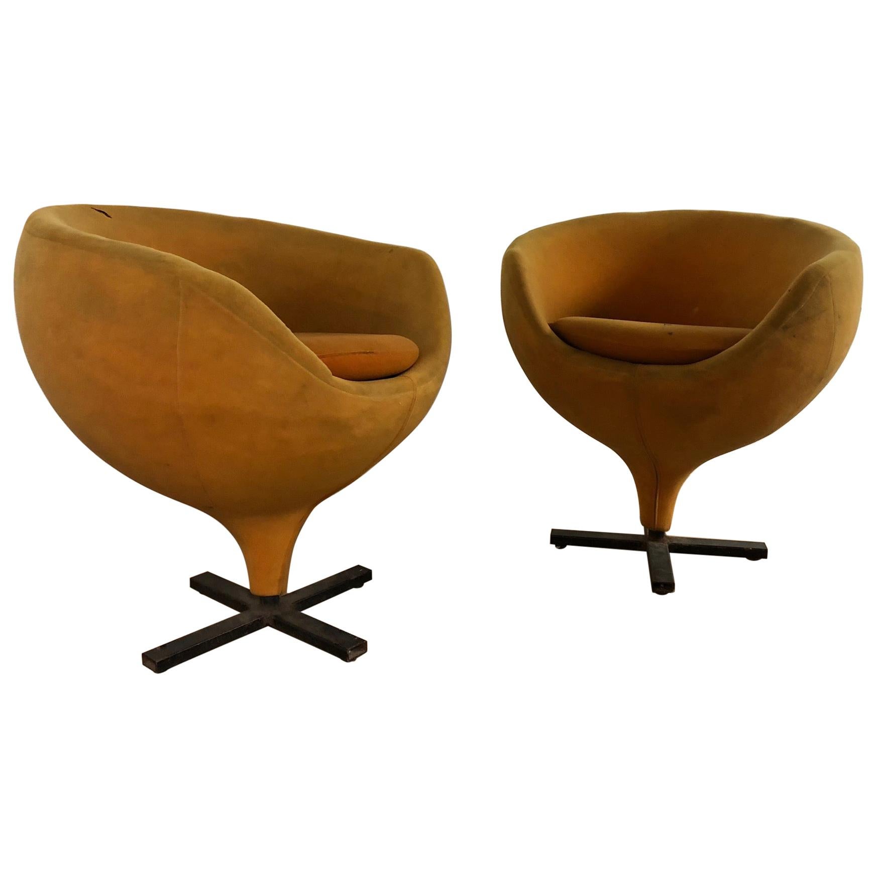 Pair of "Luna" Chairs by Pierre Guariche for Meurop, France, 1960s
