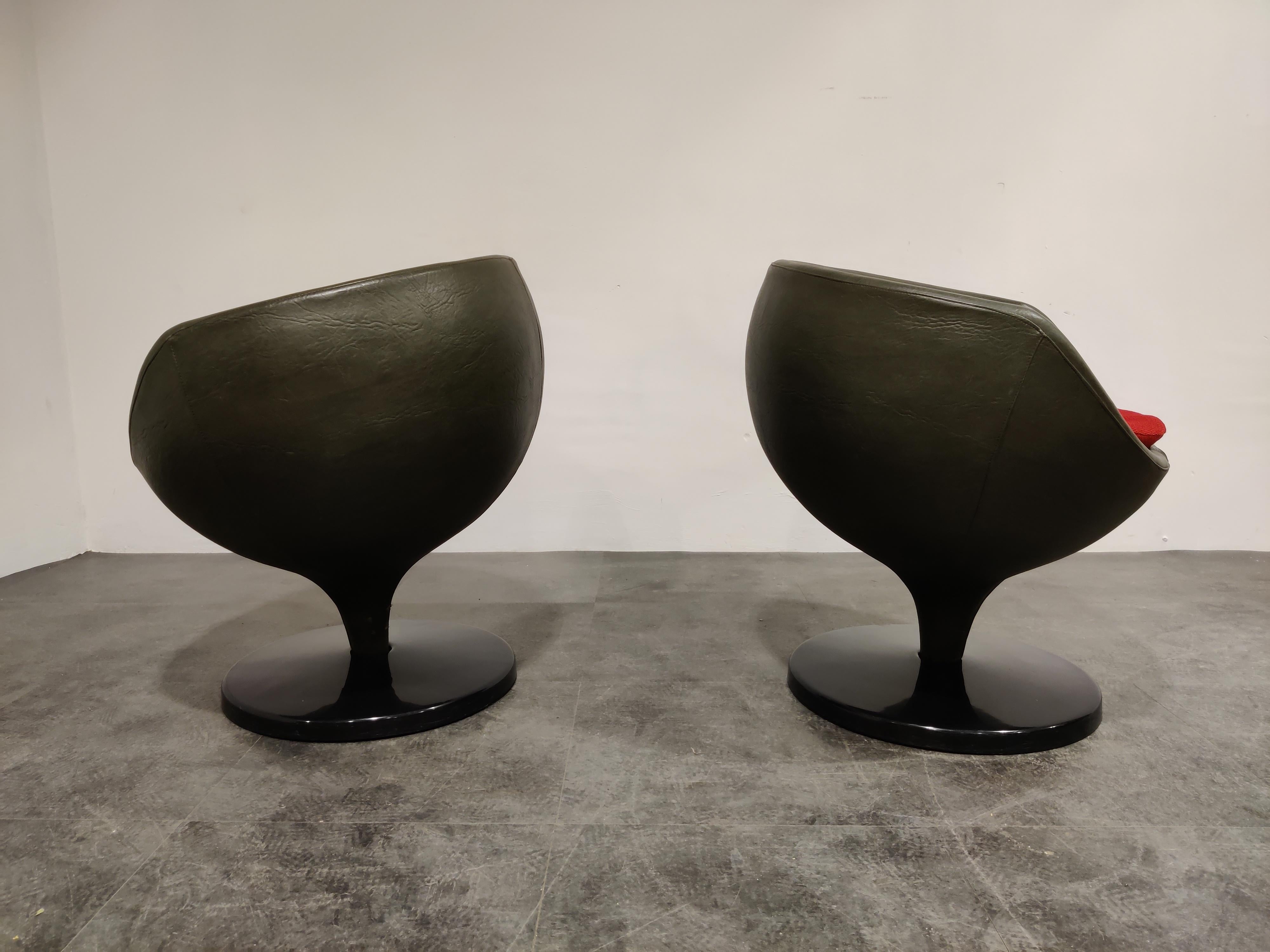 Metal Pair of Luna Lounge Chairs by Pierre Guariche for Meurop, 1960s