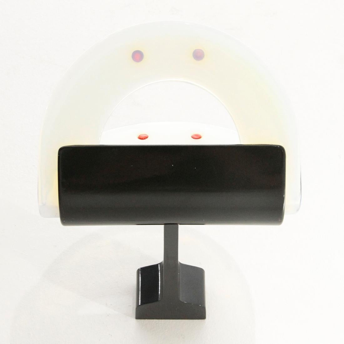 Pair of Luna Wall Lamps by Roberto Pamio for Leucos, 1980s For Sale 1
