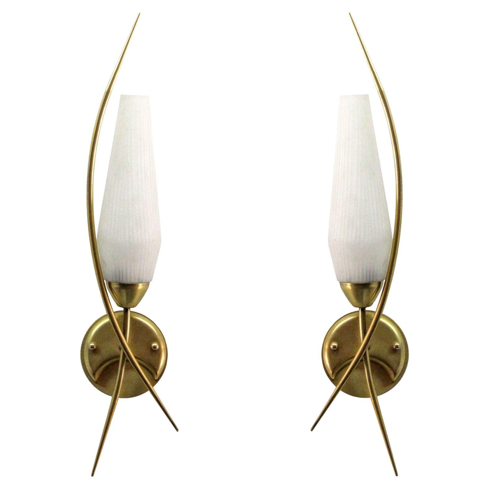 Pair of Lunel Wall Lights, 1950