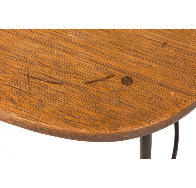Paar Luther Conover „Horseshoe“ Hufeisen  Metall & Wood Counter Hocker (20. Jahrhundert) im Angebot