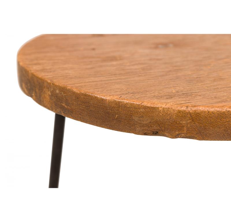 Paar Luther Conover „Horseshoe“ Hufeisen  Metall & Wood Counter Hocker im Angebot 1