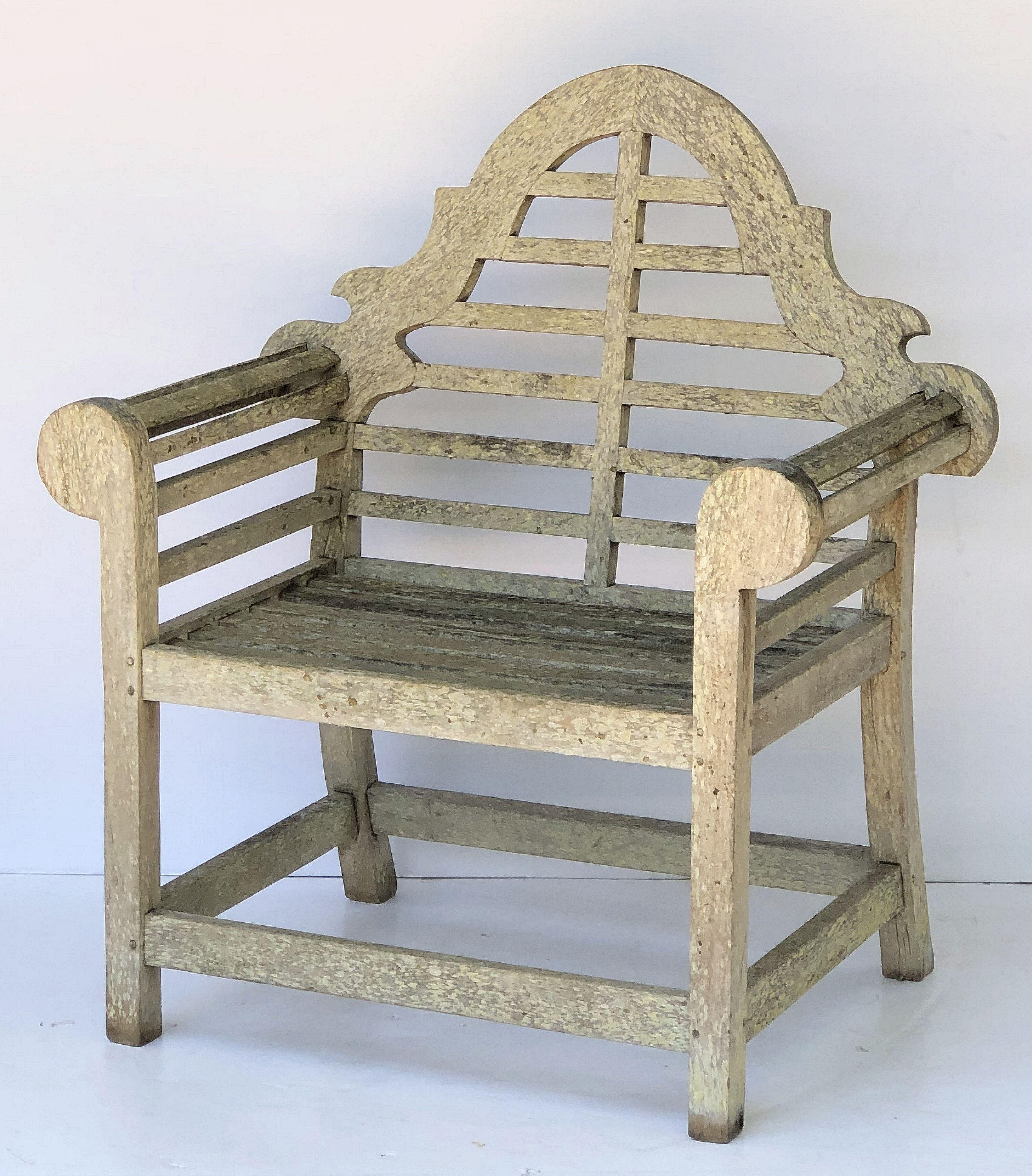 Pair of Lutyens Style Garden Chairs of Teak 'Priced Individually' 6