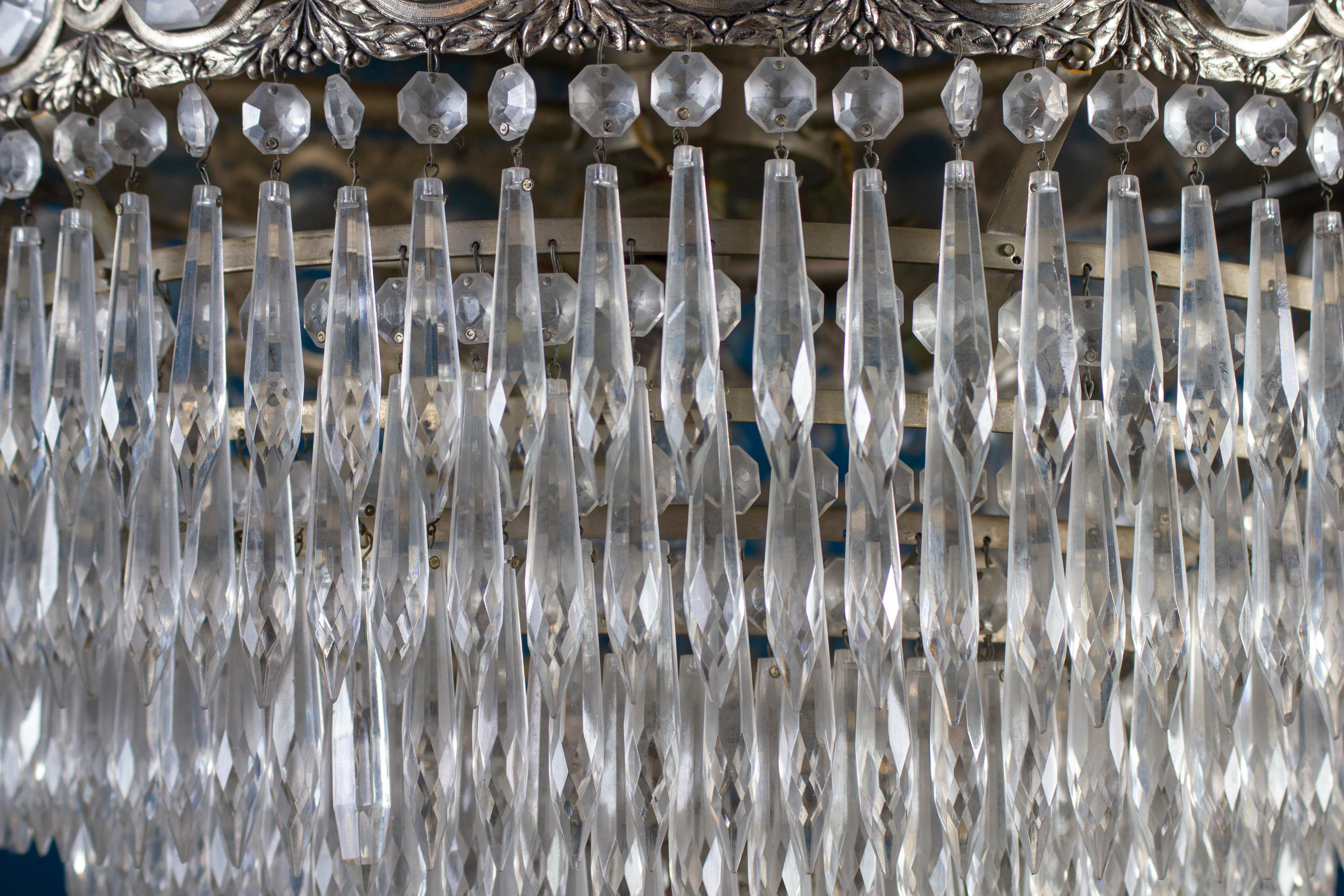 Pair of Luxurious Crystal Chandelier, Italy, 1940 In Good Condition For Sale In Rome, IT