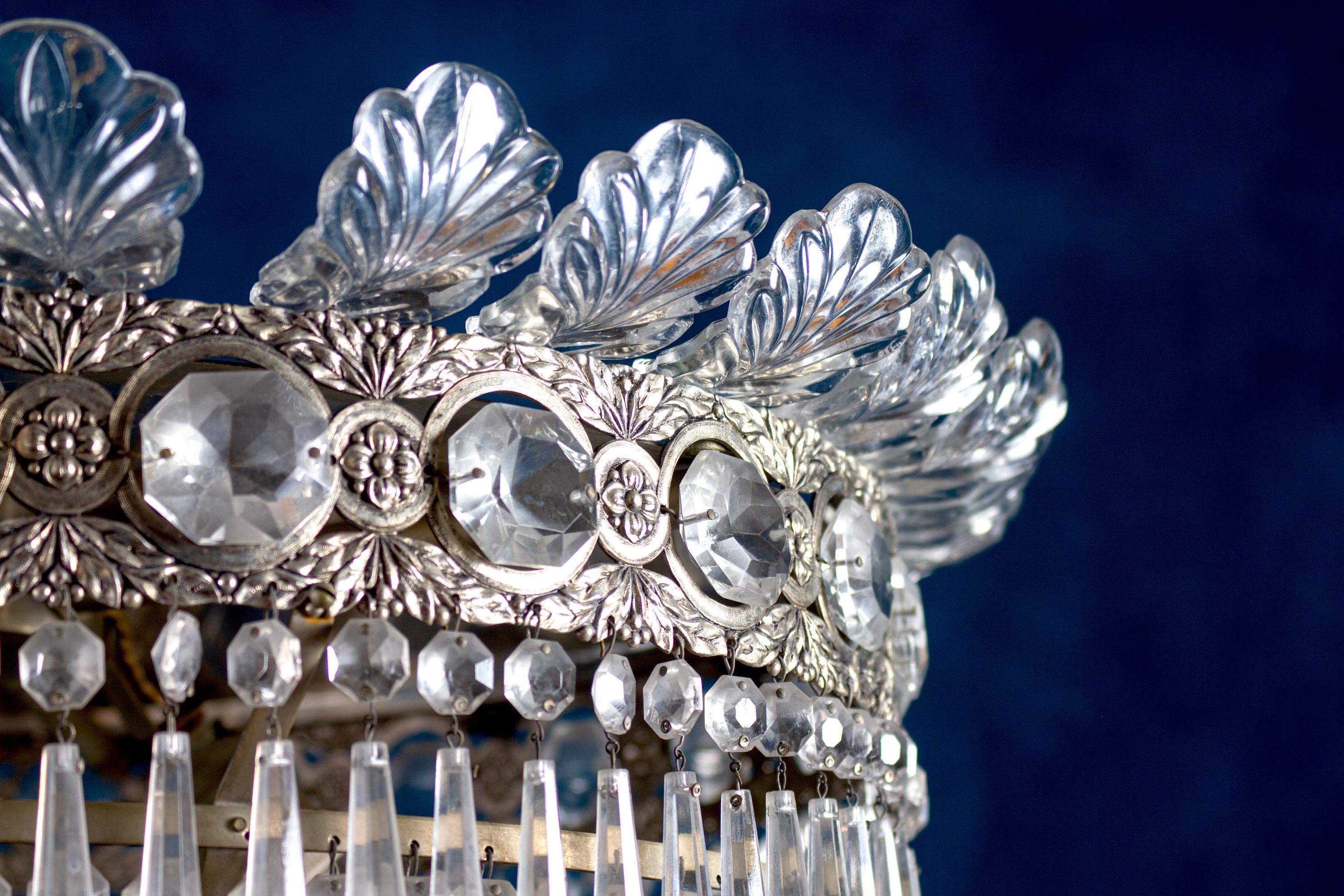Ein Paar luxuriöse Kristall-Kronleuchter, Italien, 1940 im Angebot 2