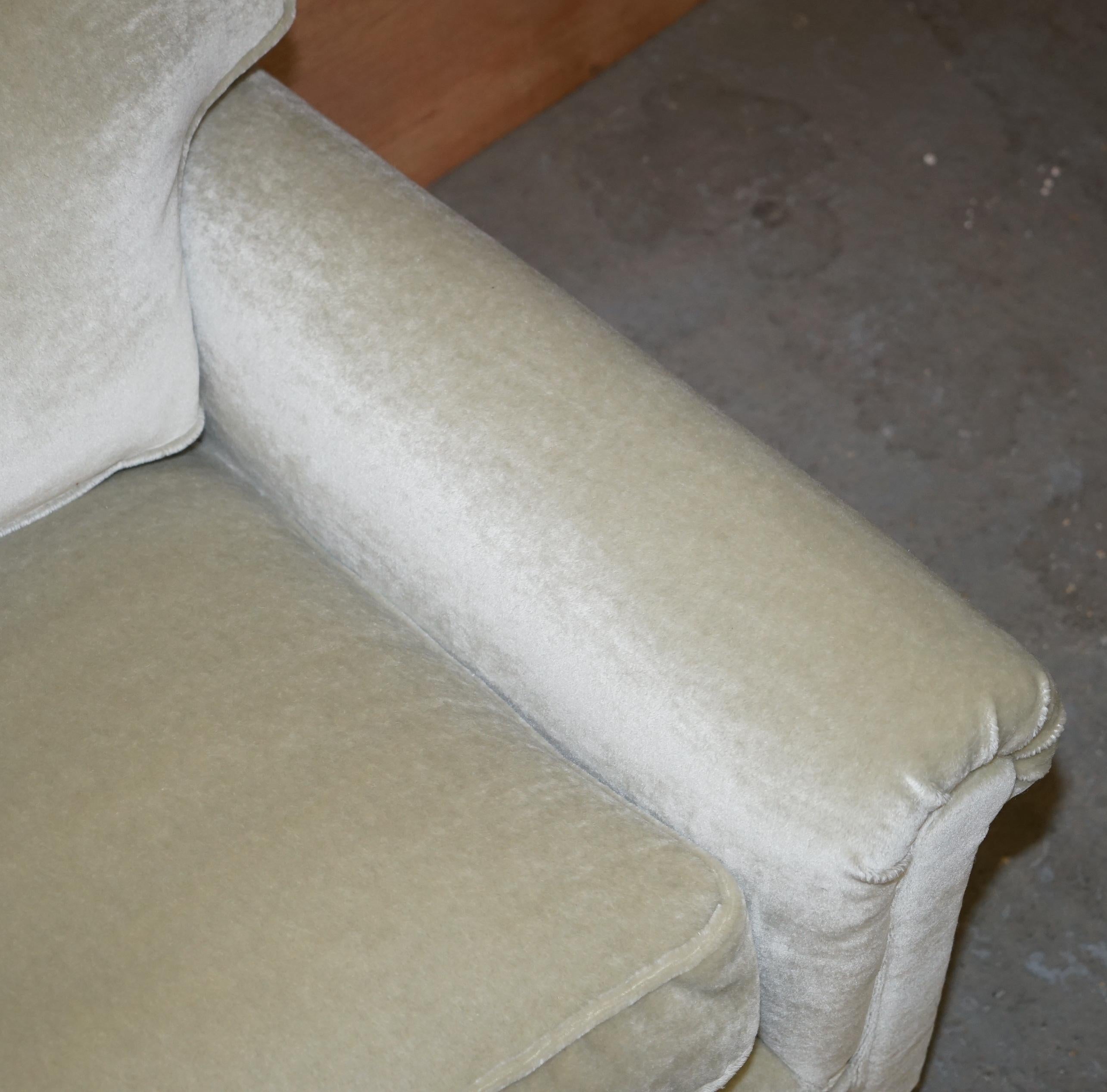 Pair of Luxury George Smith Signature Mohair Silk Velvet Love Seat Armchairs 3