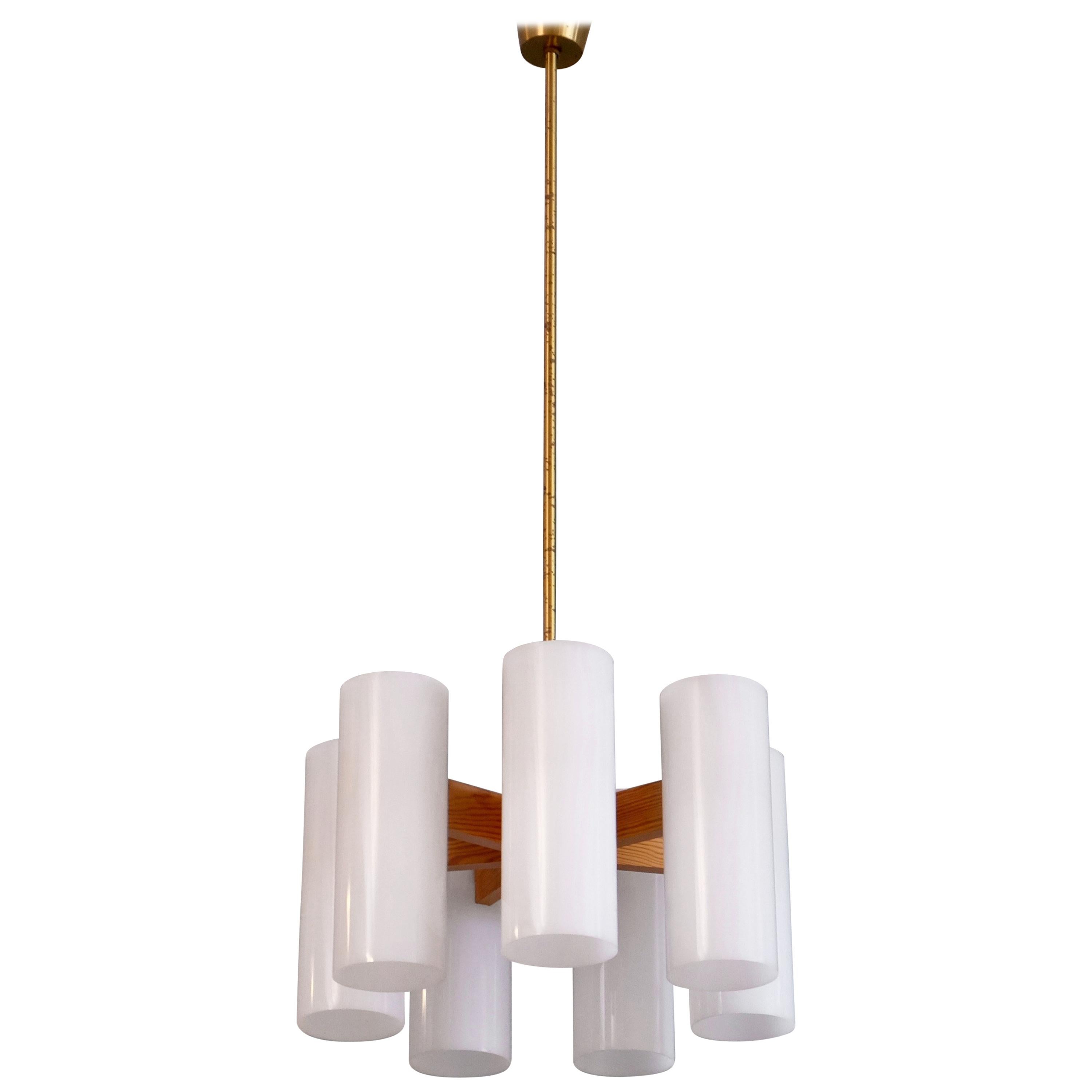 Pair of Luxus Chandeliers by Uno & Östen Kristiansson, 1960s For Sale