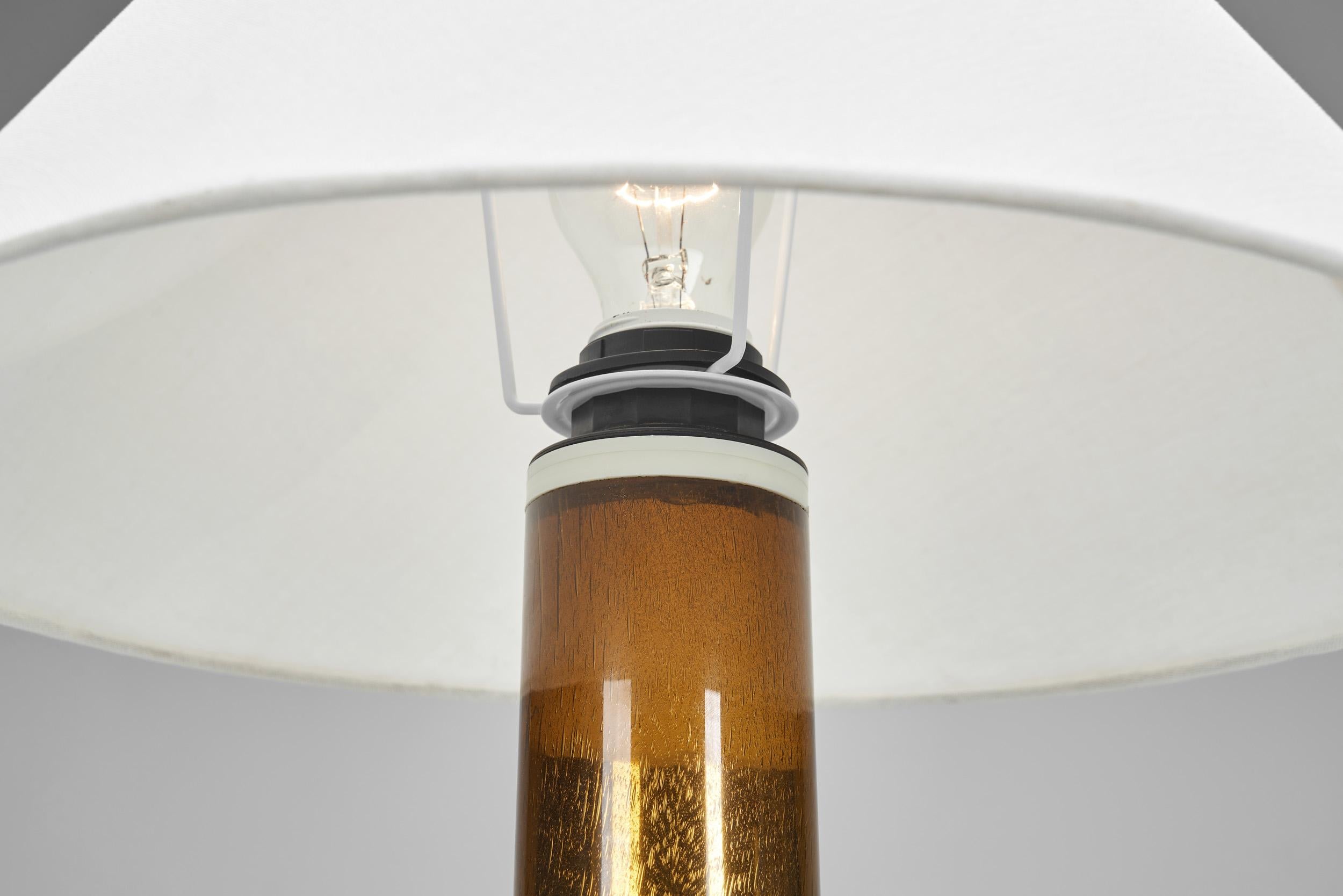 Pair of Luxus Coloured Glass Table Lamps, Sweden Second half of the 20th Century 7