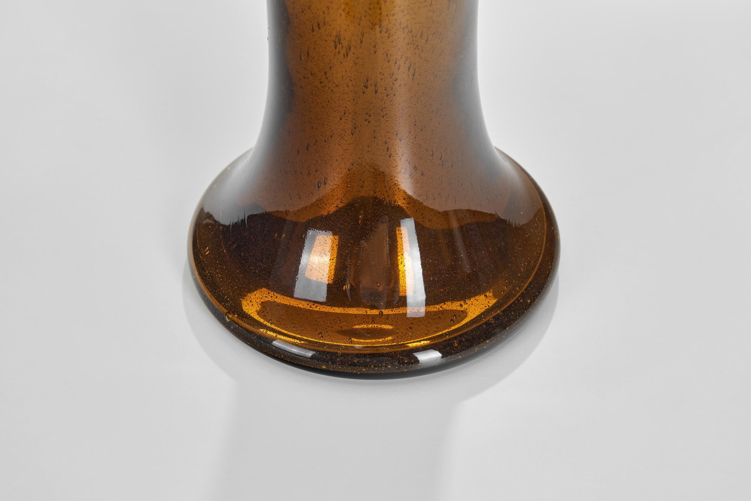 Pair of Luxus Coloured Glass Table Lamps, Sweden Second half of the 20th Century 11