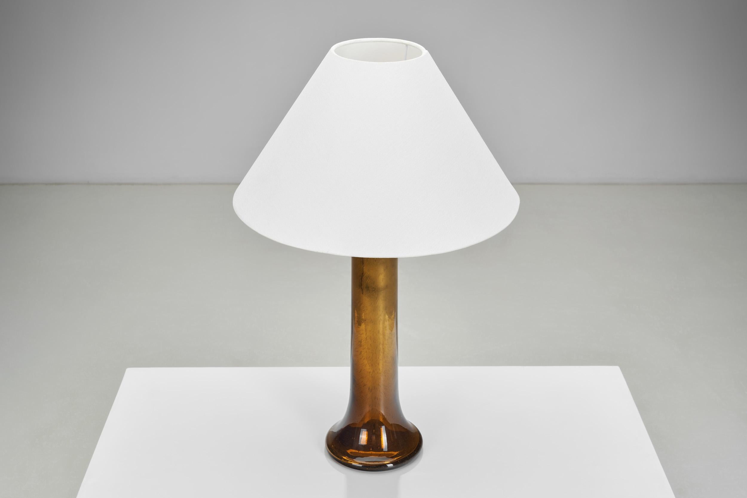 Pair of Luxus Coloured Glass Table Lamps, Sweden Second half of the 20th Century 2