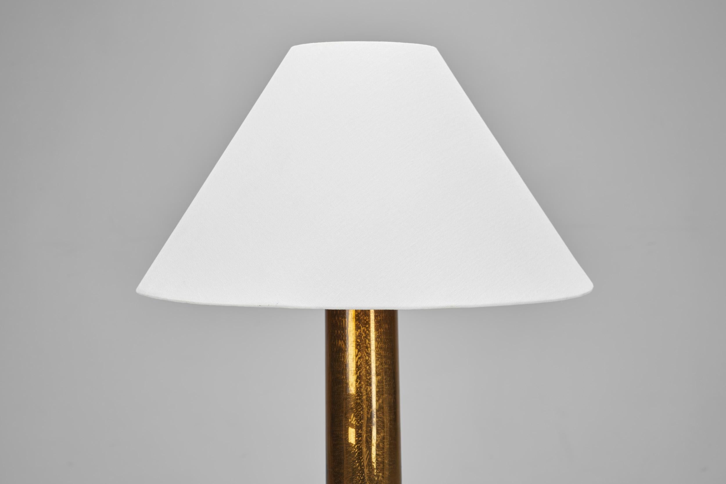 Pair of Luxus Coloured Glass Table Lamps, Sweden Second half of the 20th Century 3