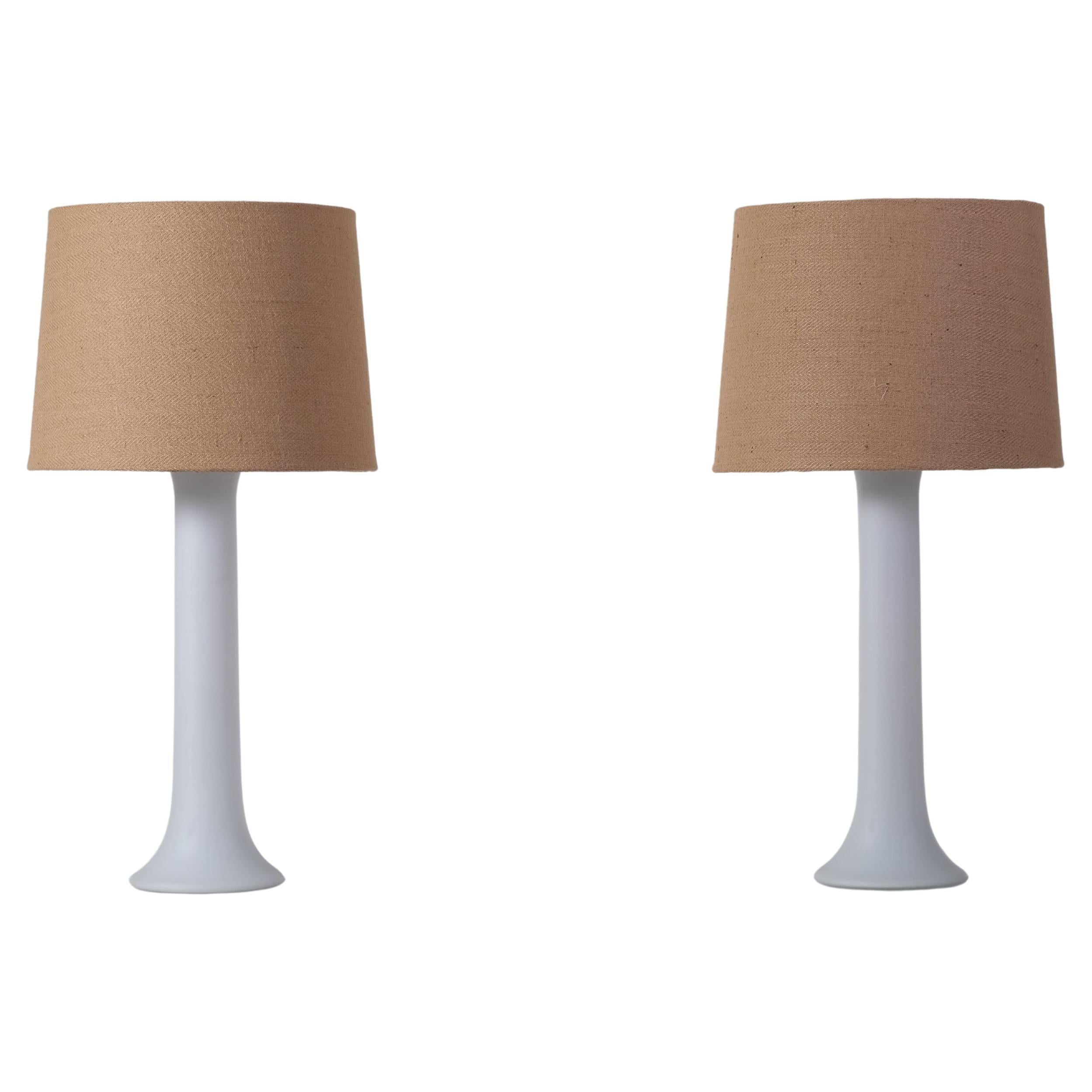 Pair of Luxus Glass Table Lamps, Sweden, 1970s