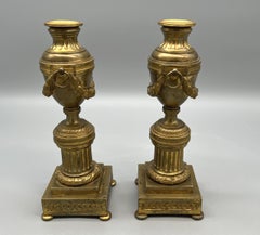 Pair of LXVI candlestick-cassolettes, France, circa 1800