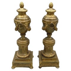 Pair of LXVI candlestick-cassolettes, France, circa 1800