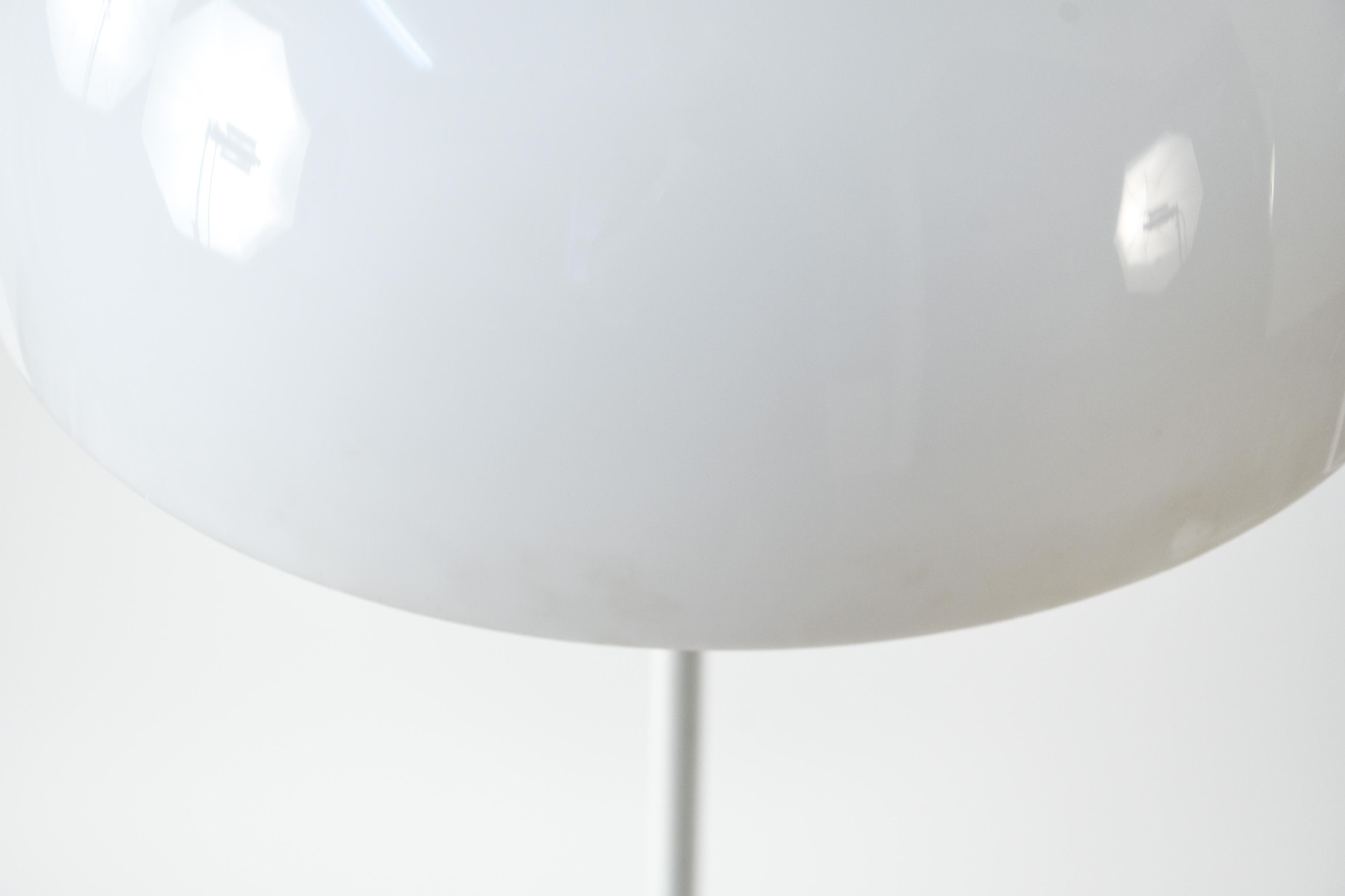 Danish Pair of Lyfa White Acrylic Floor Lamps