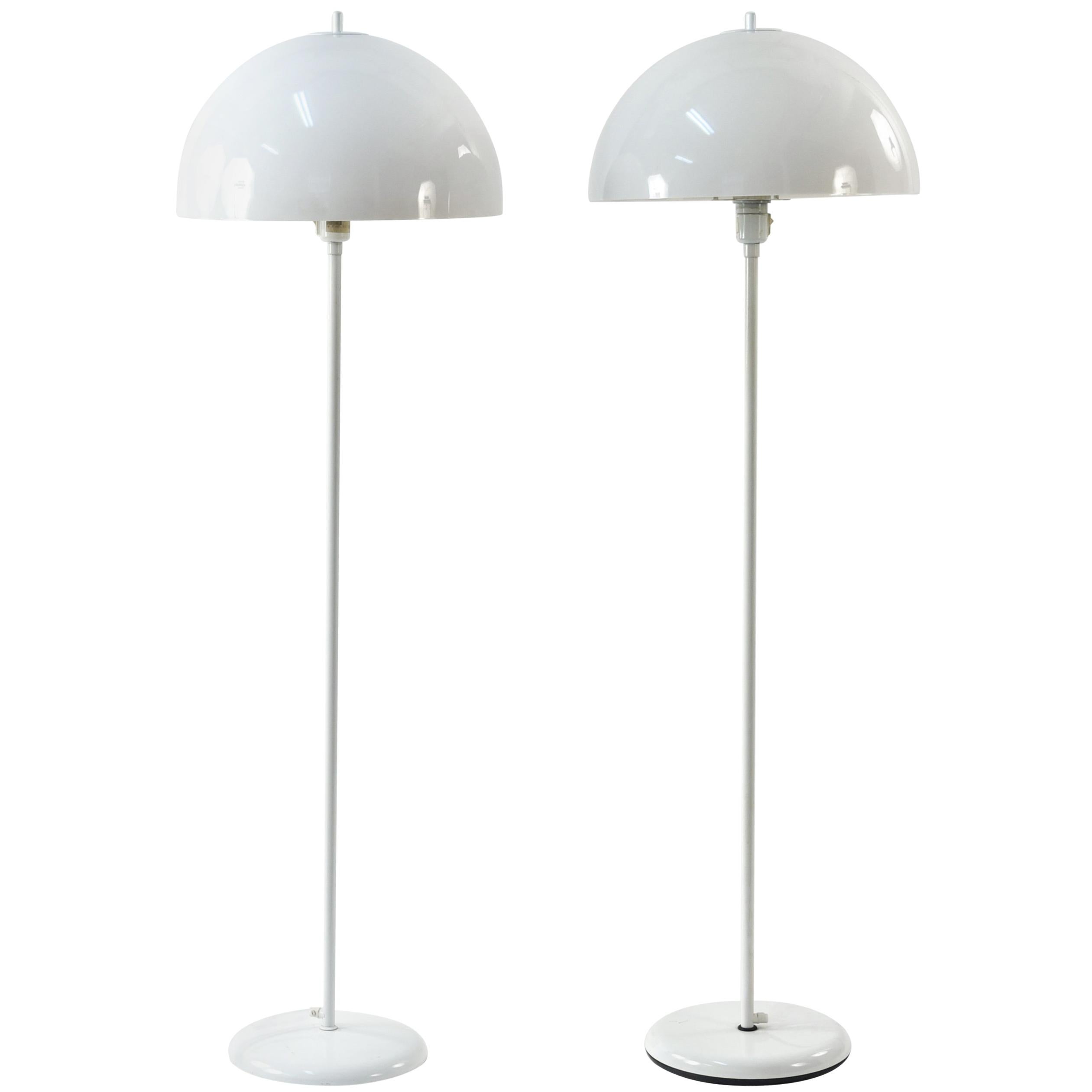 Pair of Lyfa White Acrylic Floor Lamps