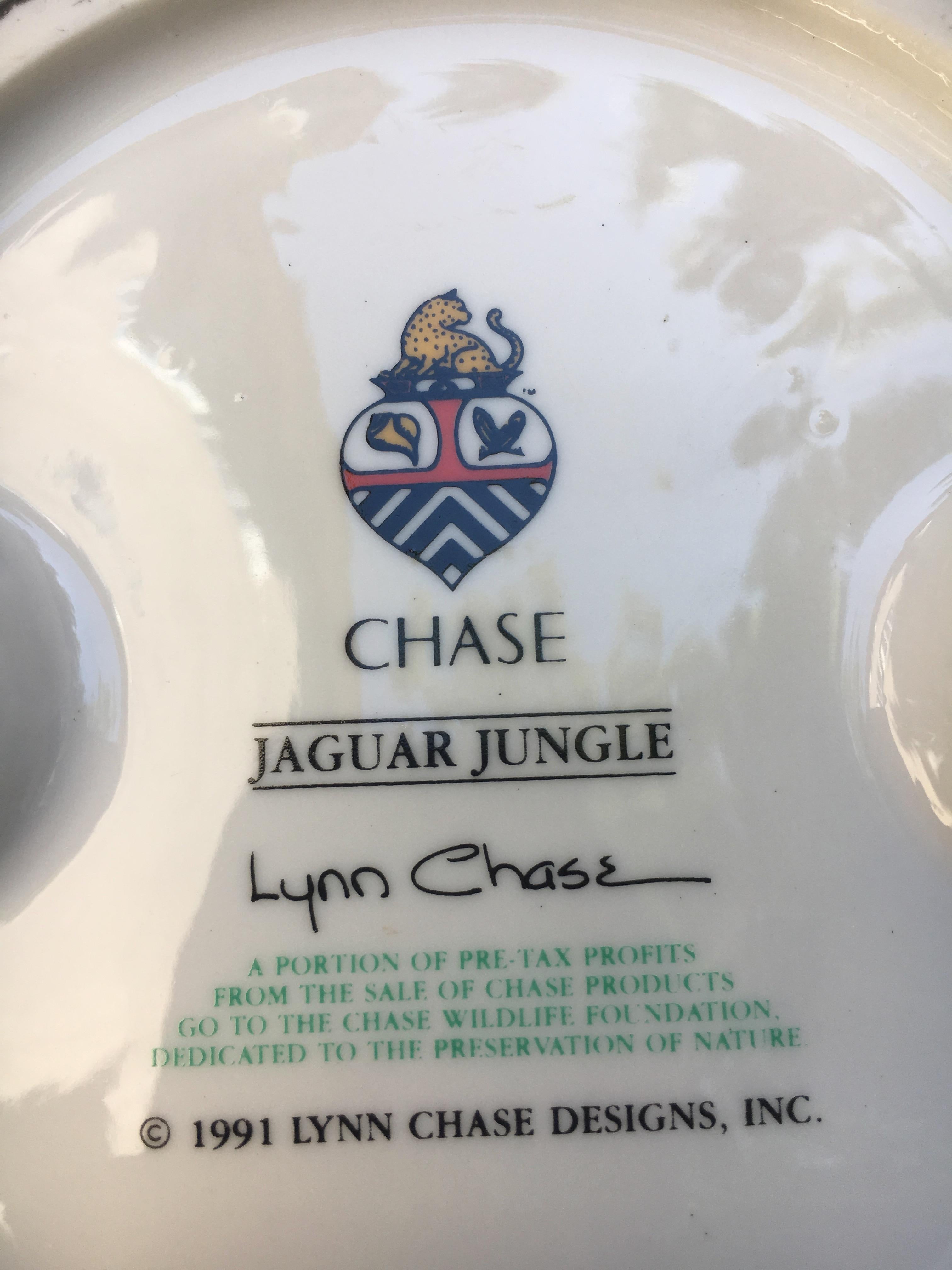 Pair of Lynn Chase Jaguar Jungle Candle Sticks In Excellent Condition In Los Angeles, CA
