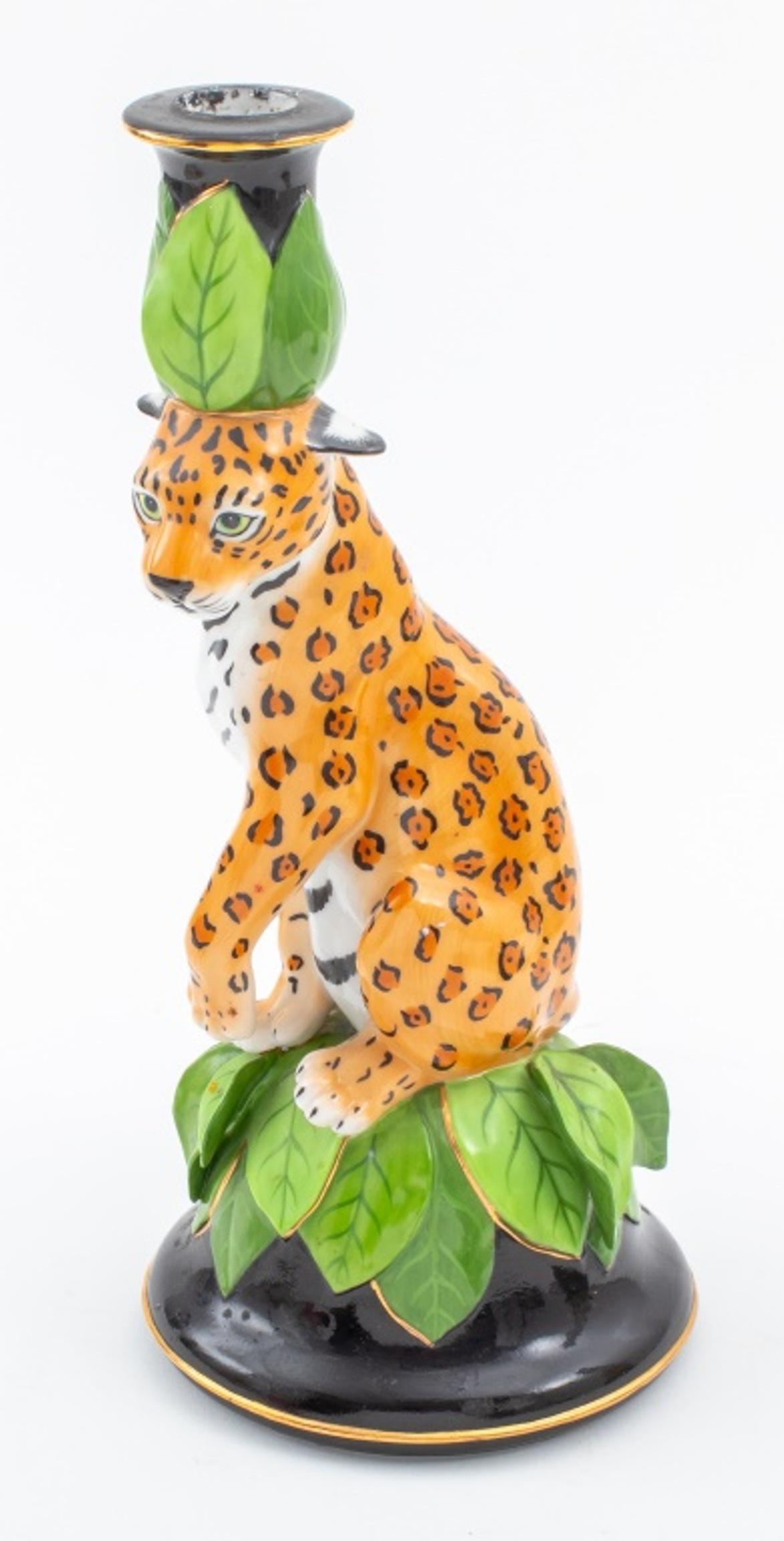 Paar Lynn Chase-Kerzenständer „ Jaguar Dschungel“ im Angebot 4
