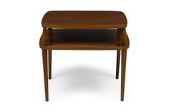 Pair of M. SInger and Sons American Mid-Century Teak Two-Tier Side Tables