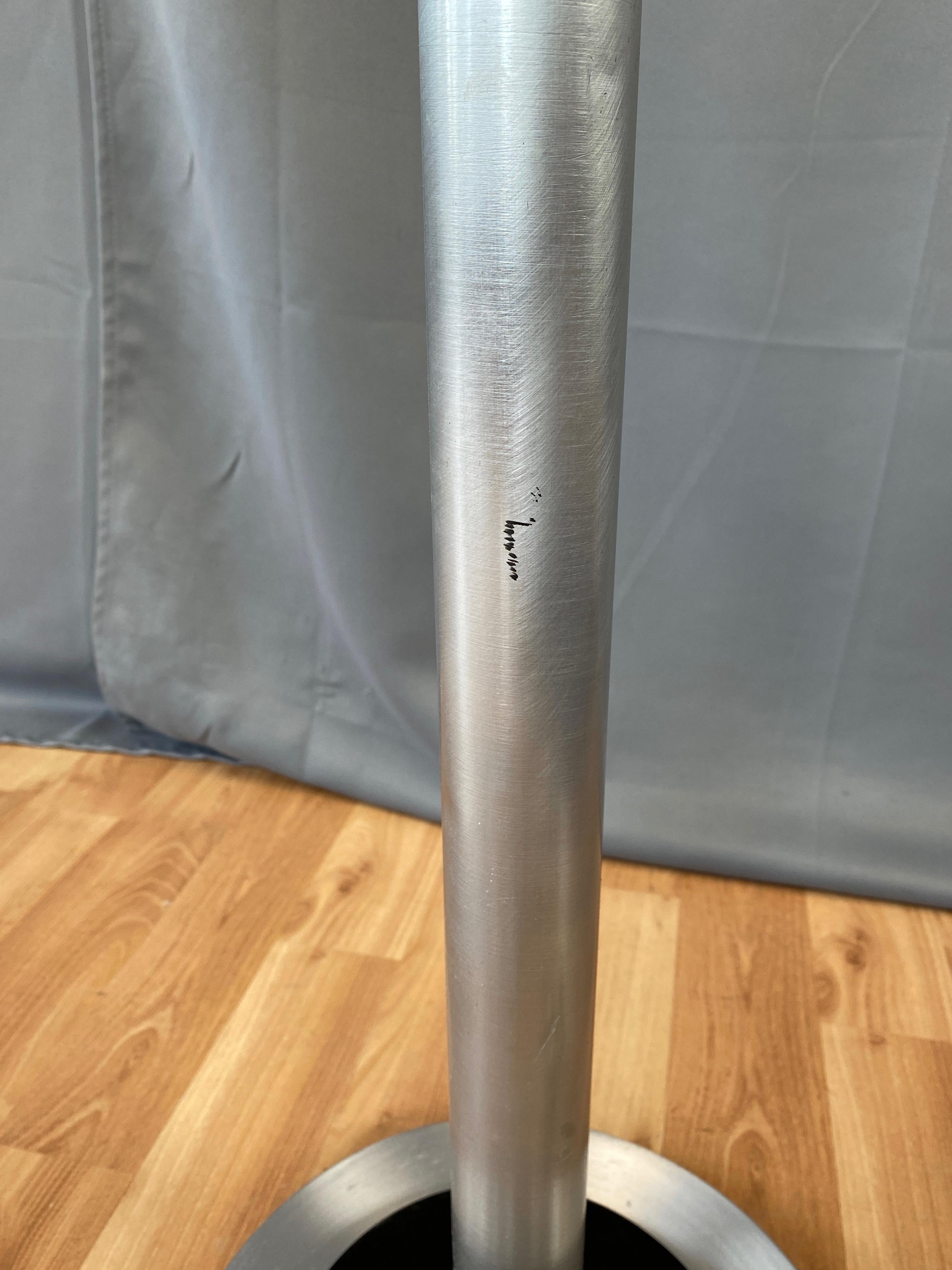 Pair of Machine Age Aluminum Torchiere Floor Lamps in the Style of Russel Wright For Sale 12