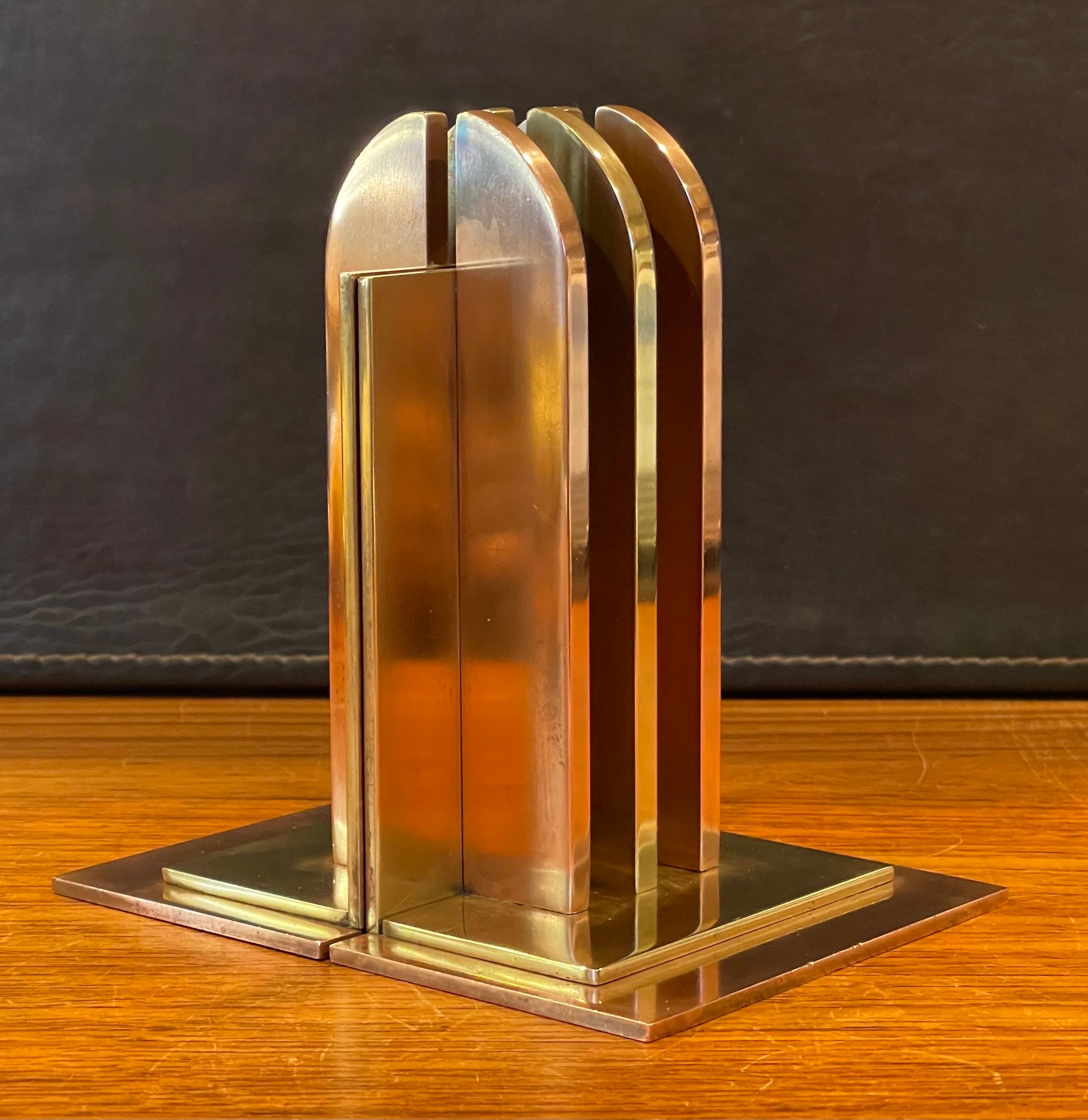 Pair of Machine Age Art Deco Bookends by Walter Von Nessen for Chase & Co 5