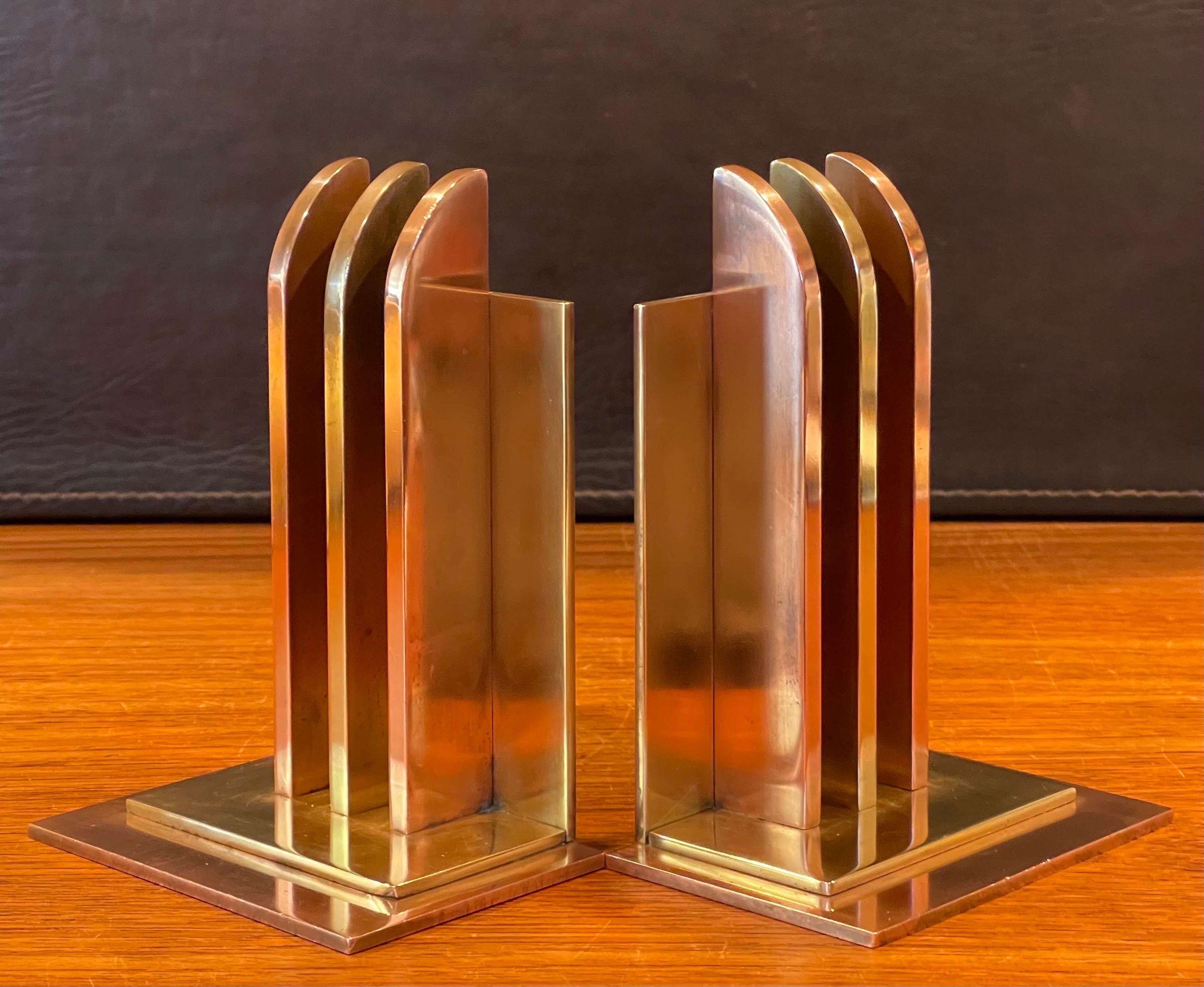 Pair of Machine Age Art Deco Bookends by Walter Von Nessen for Chase & Co 6
