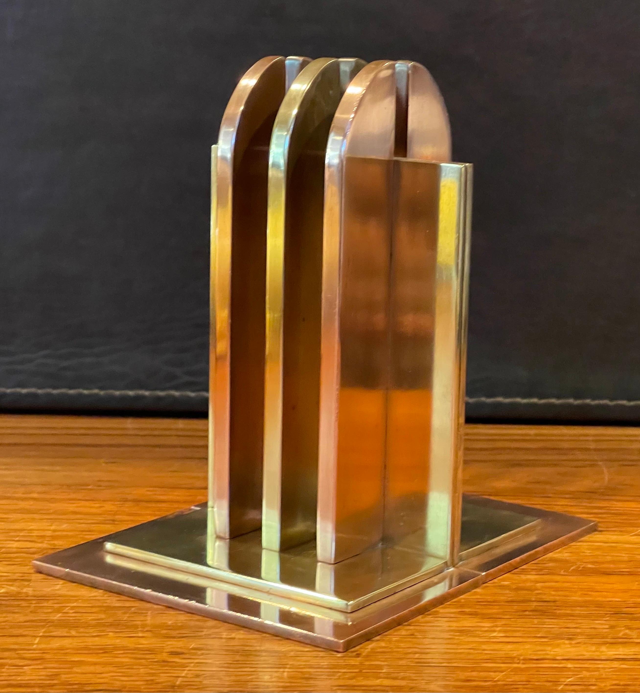 Pair of Machine Age Art Deco Bookends by Walter Von Nessen for Chase & Co 10