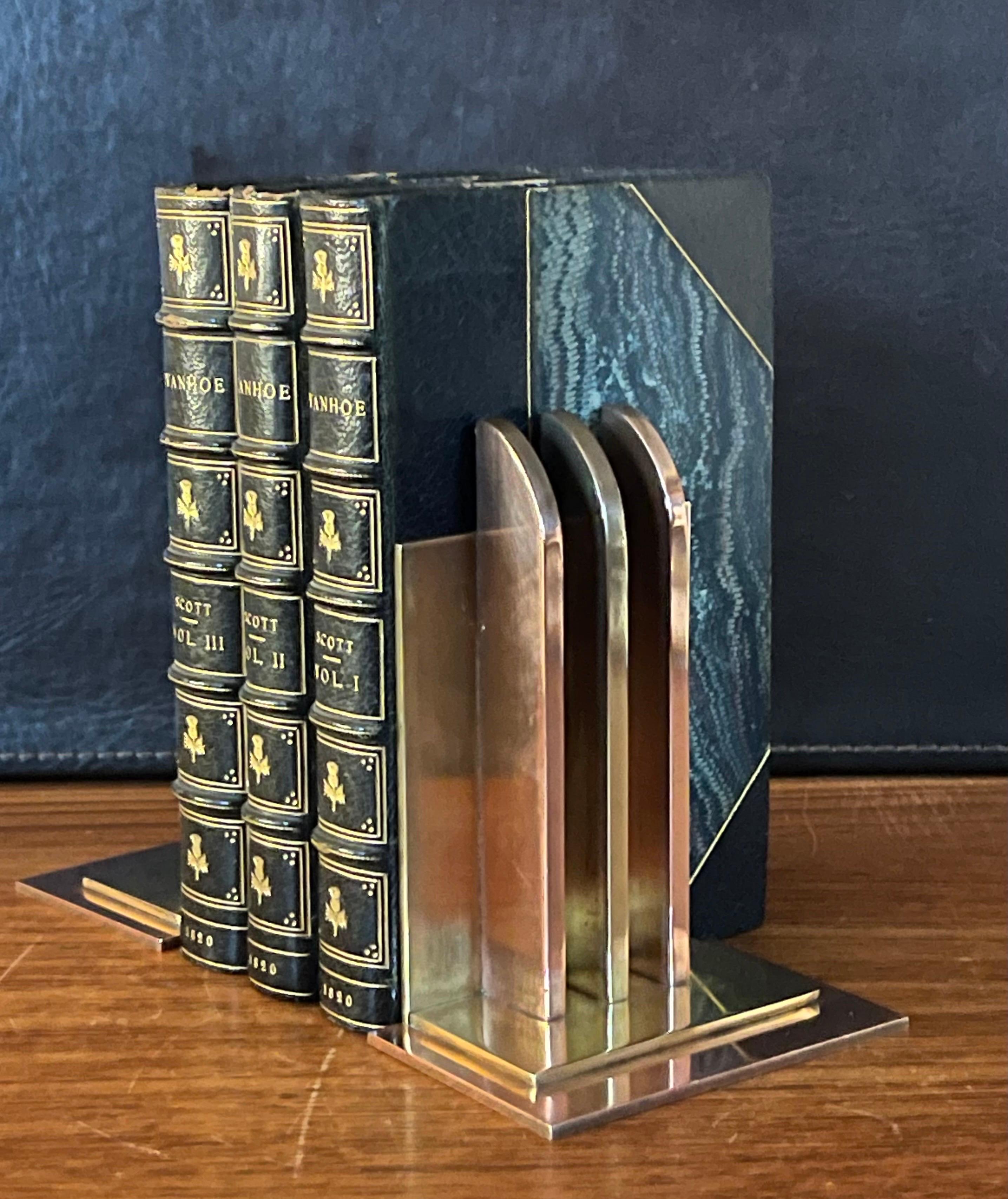 20th Century Pair of Machine Age Art Deco Bookends by Walter Von Nessen for Chase & Co
